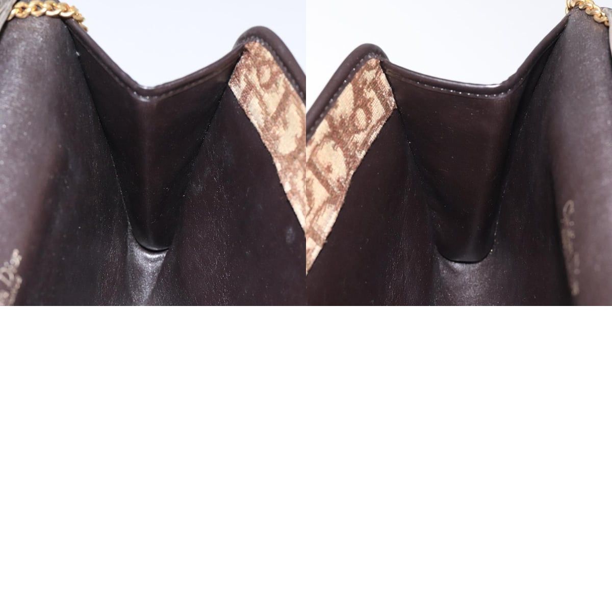 Dior DIOR Trotter Canvas Chain Shoulder Bag Brown Gold Size ONE SIZE - 12 Thumbnail