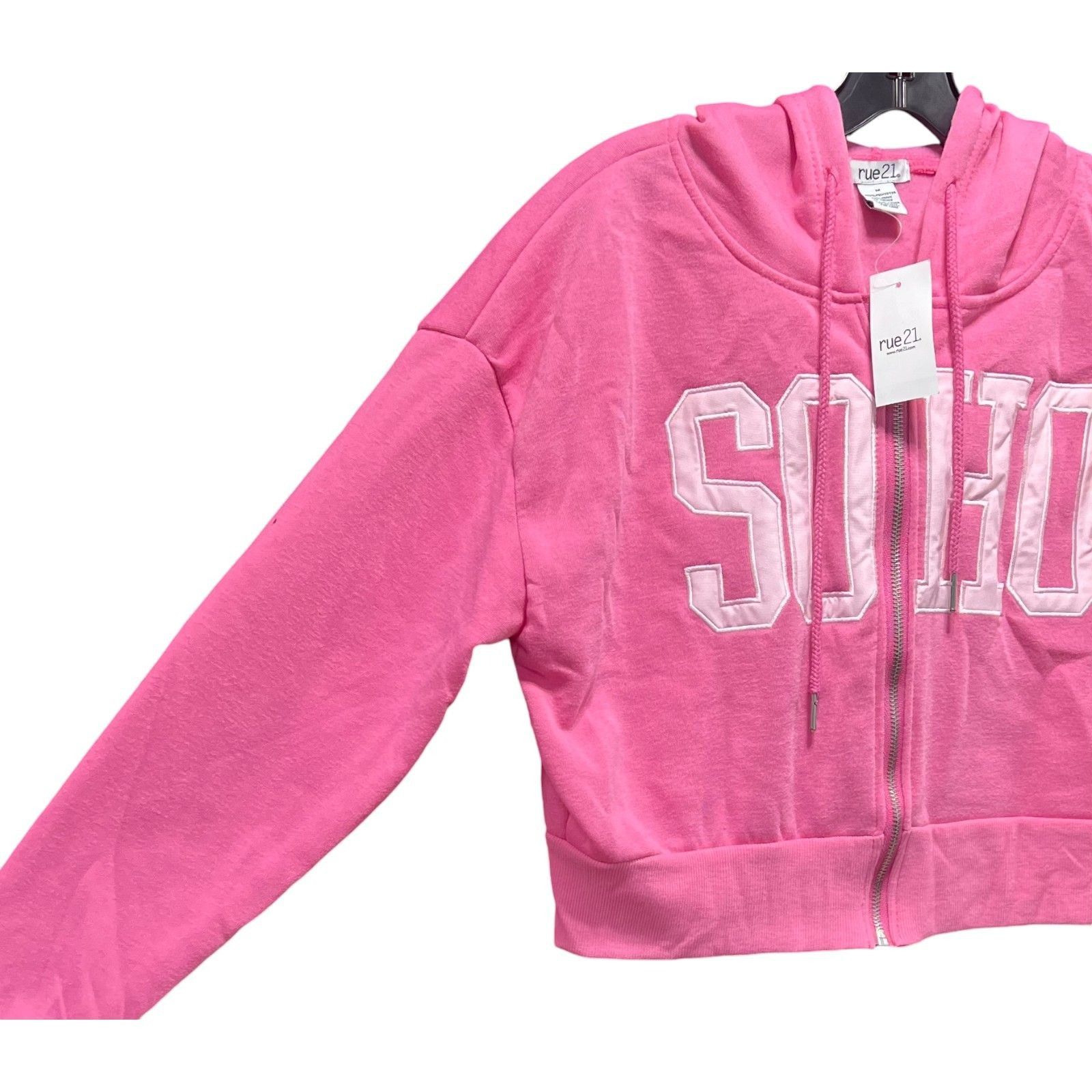 rue21 Rue 21 - Women's Long Sleeve Hooded Sweatshirt - Pink - Medi Size M / US 6-8 / IT 42-44 - 13 Thumbnail