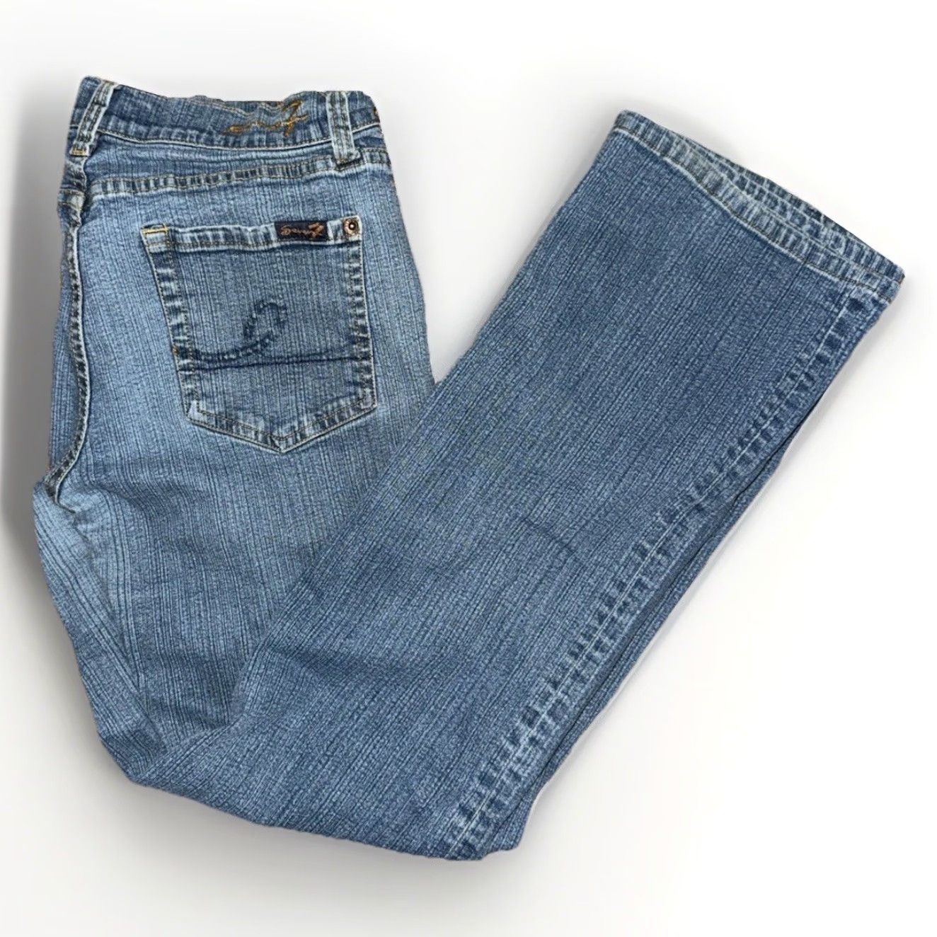 7 For All Mankind VINTAGE 7 For All Mankind Express Flared Jeans Blue Women’s 30x29 Low Rise Y2K Jeans Size 30" / US 8 / IT 44 - 7 Thumbnail