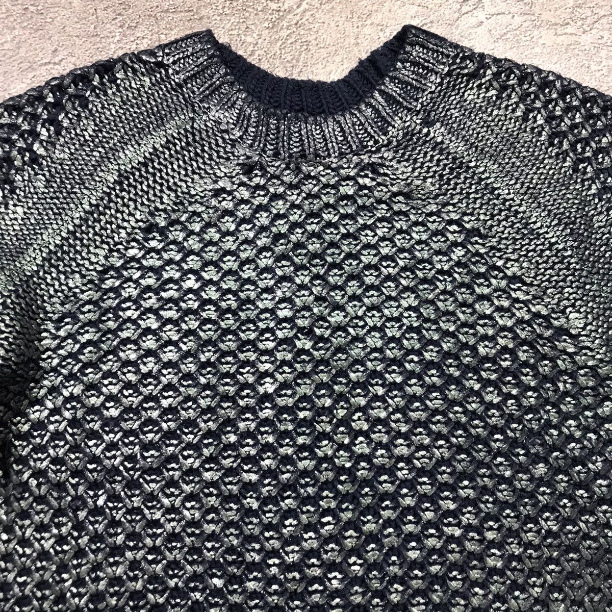 Vintage Vintage 90s Oversized Knit Sweater Abstract Grunge Y2K S Size S / US 4 / IT 40 - 2 Thumbnail