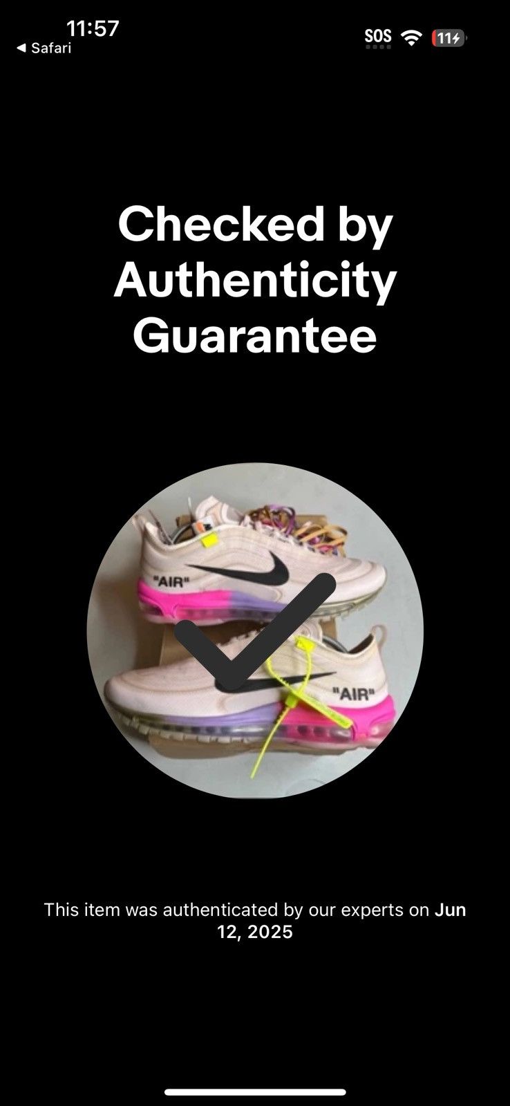 Nike × Off-White Off white Airmax97 serena williams. Size US 11 / EU 44 - 9 Thumbnail