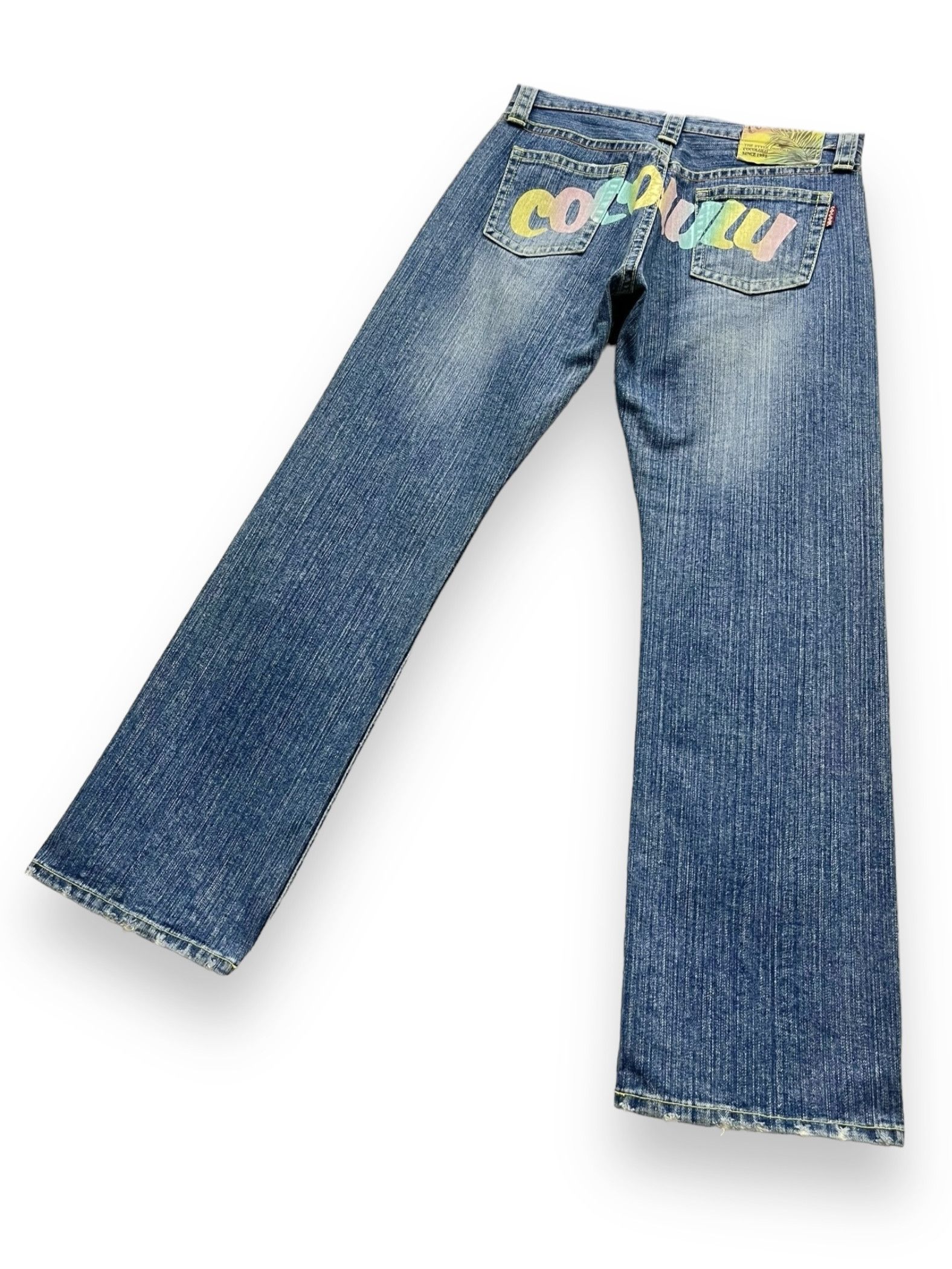 Japanese Brand × Vintage 🔥🌈 90’s COCOLULU Rainbow Spellout Denim Made In Japan💥 Size 29" - 6 Thumbnail