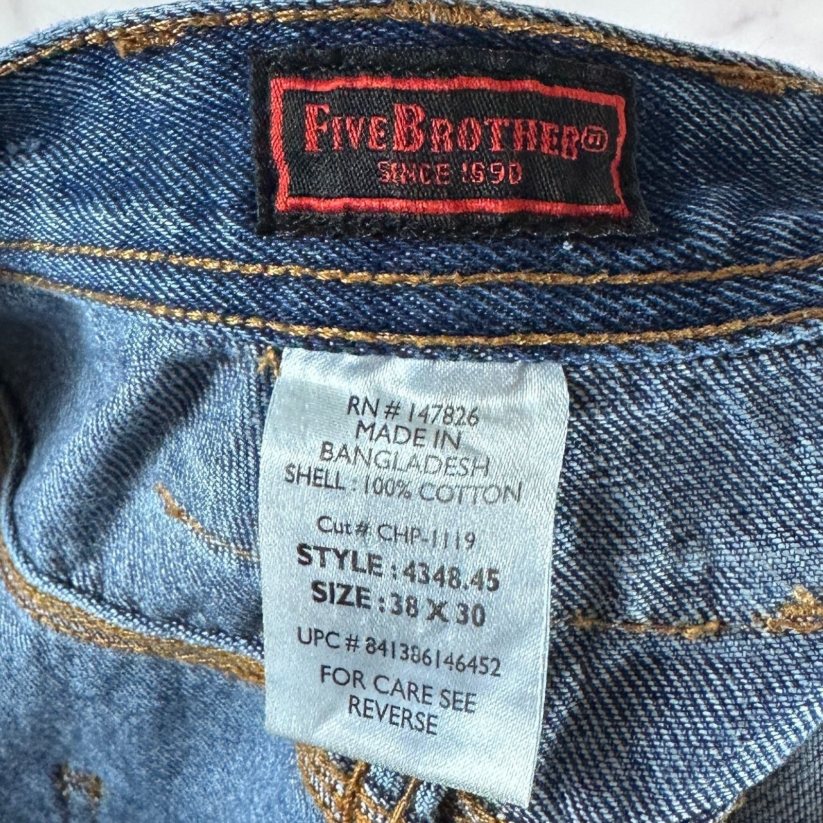 FiveBrother Denim Double Knee Carpenter Pants Size US 38 / EU 54 - 8 Thumbnail