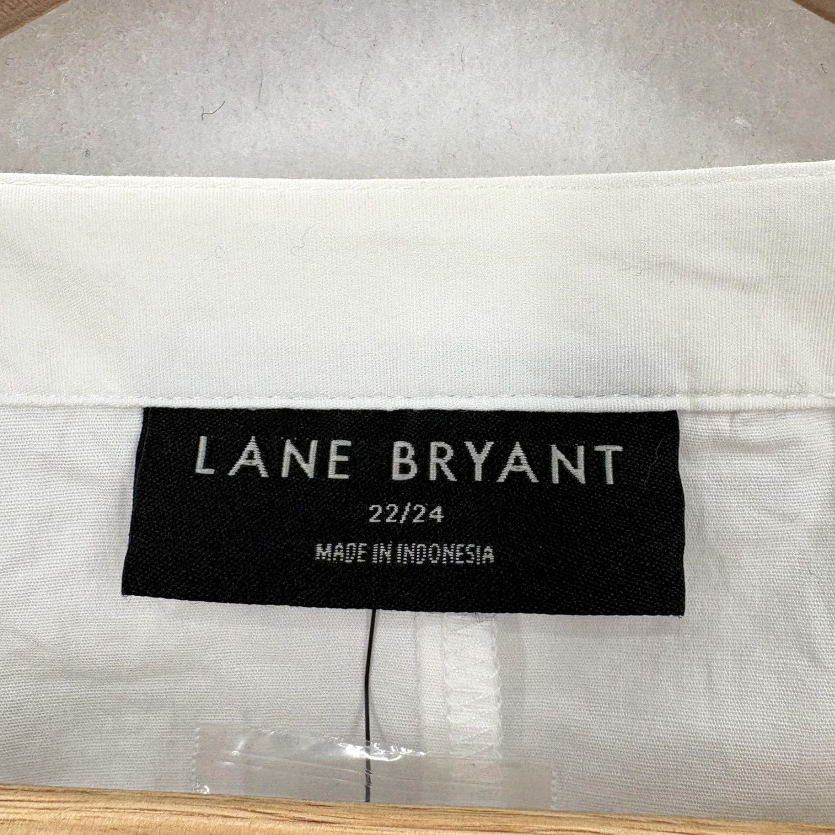 Vintage Lane Bryant Shirt Womens 22/24 White Illusion Collection Belted Peplum Top NWT Shirt Size 3XL / US 20-22 - 4 Thumbnail
