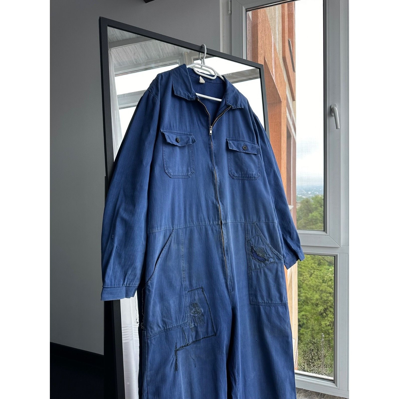 Vintage VTG Sanfor 70s French Workwear Distressed Jumpsuit Overall Size US 36 / EU 52 - 11 Thumbnail