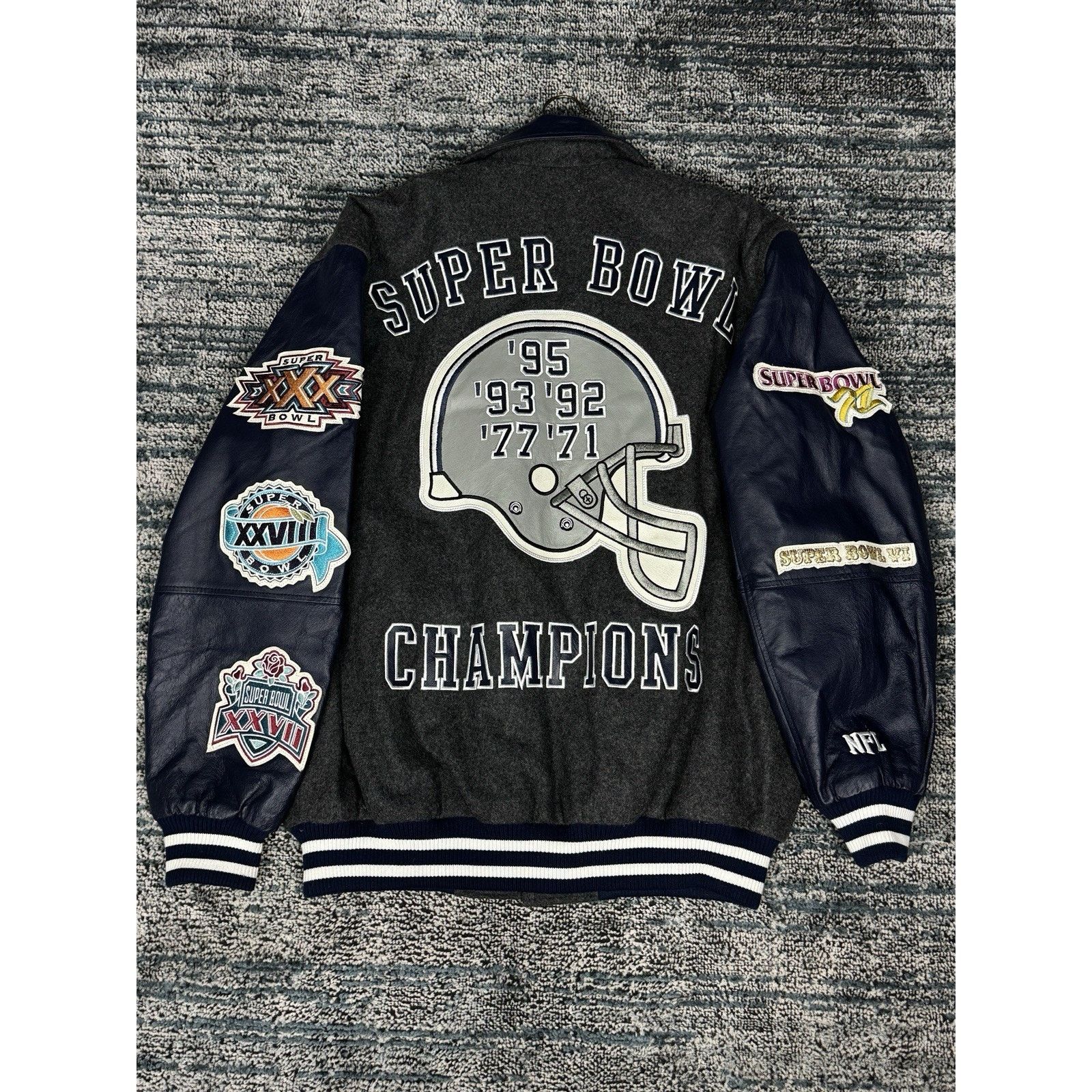 NFL Dallas Cowboys Súper Bowl Champions Varsity Jacket Sz L NFL Size US L / EU 52-54 / 3 - 2 Thumbnail