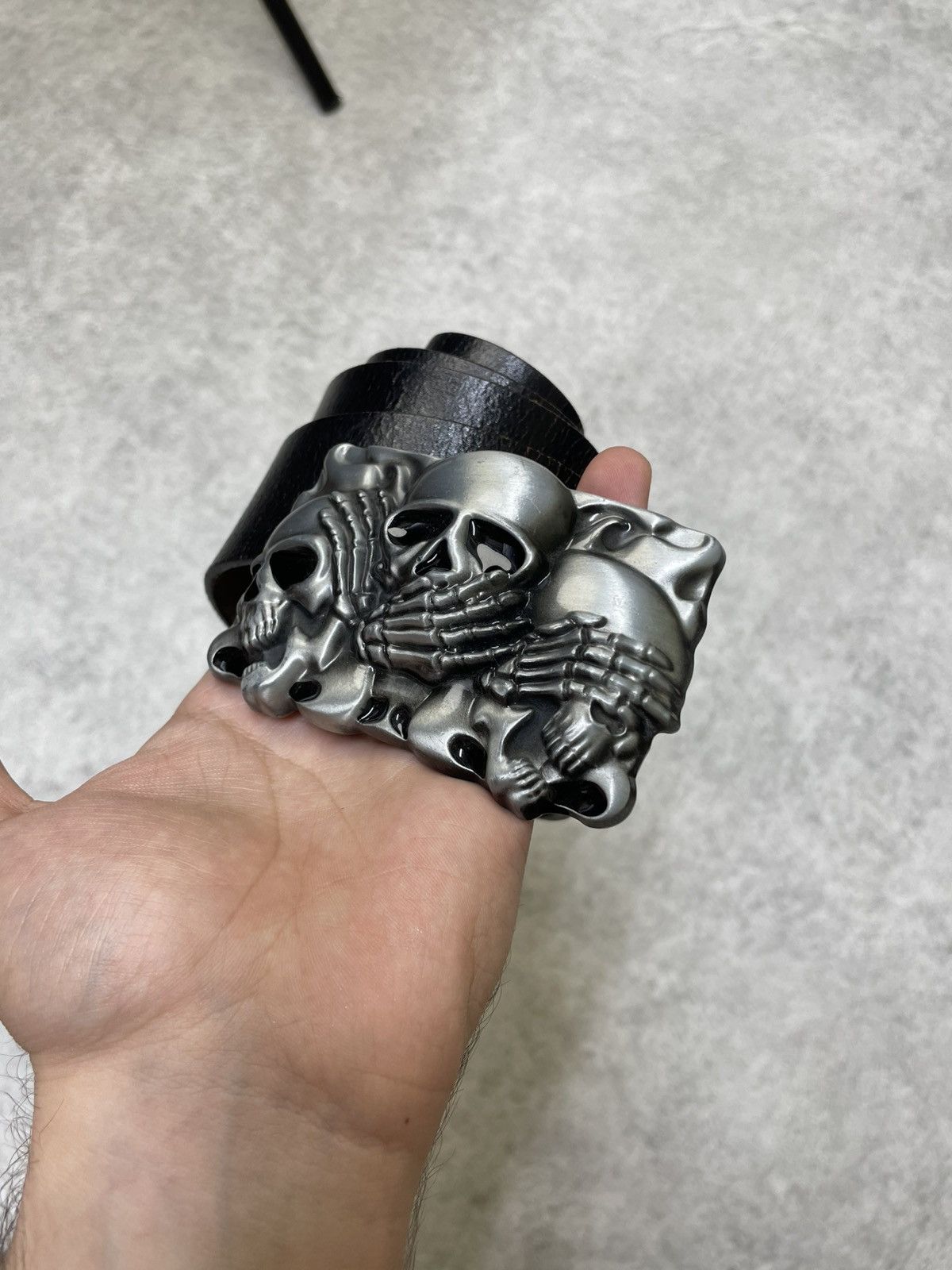 Hysteric Glamour Y2K Opium Archive Leather Belt – Skeleton Chopper Buckle Size ONE SIZE - 3 Thumbnail