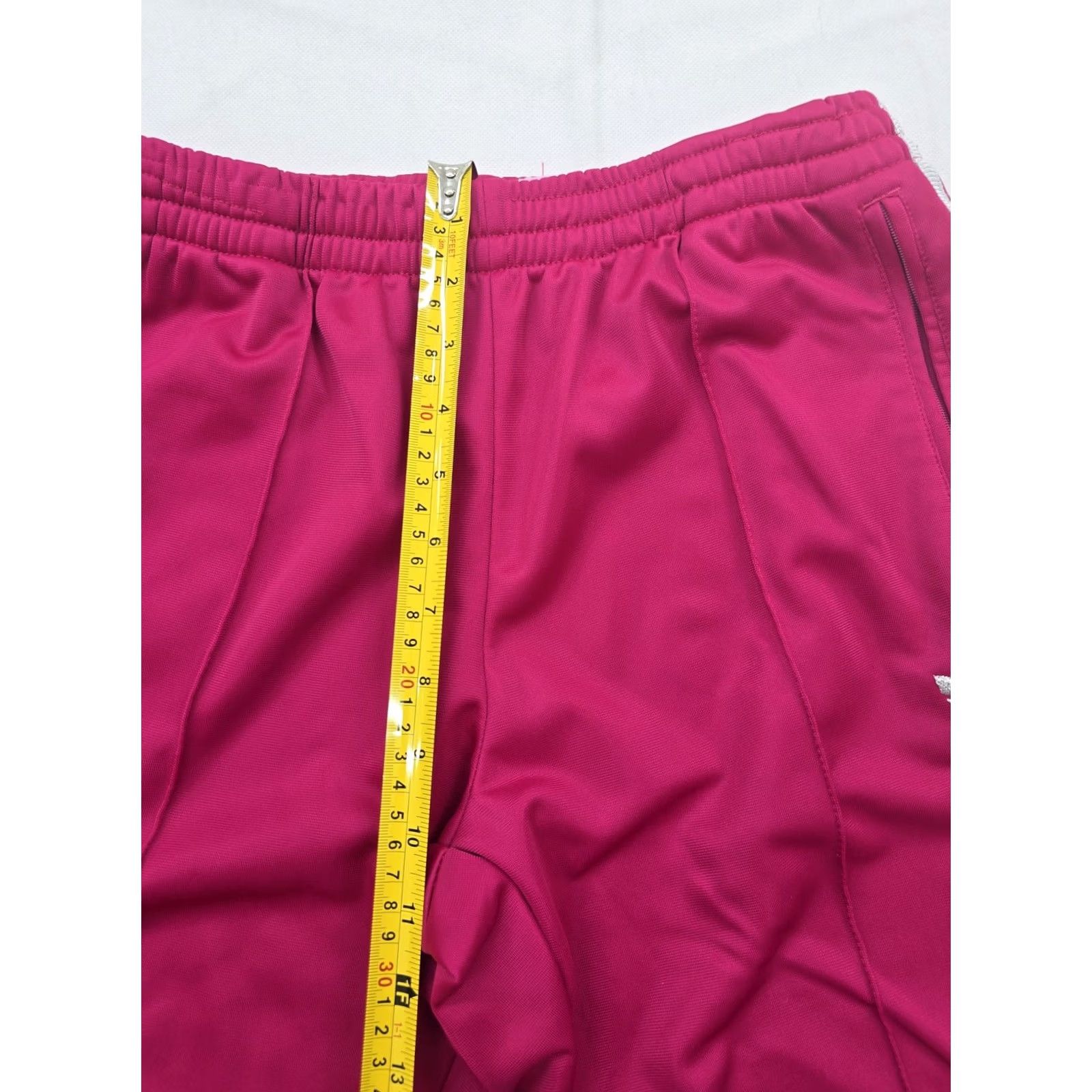Adidas Adidas Track Pants Unisex Magenta Striped Loose Fit Drawcord Pants Size 32" / US 10 / IT 46 - 5 Thumbnail