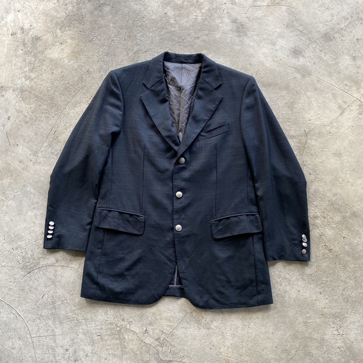 Burberry BURBERRY LONDON Black Nova Check Blazer Jacket Size US M / EU 48-50 / 2 - 2 Thumbnail
