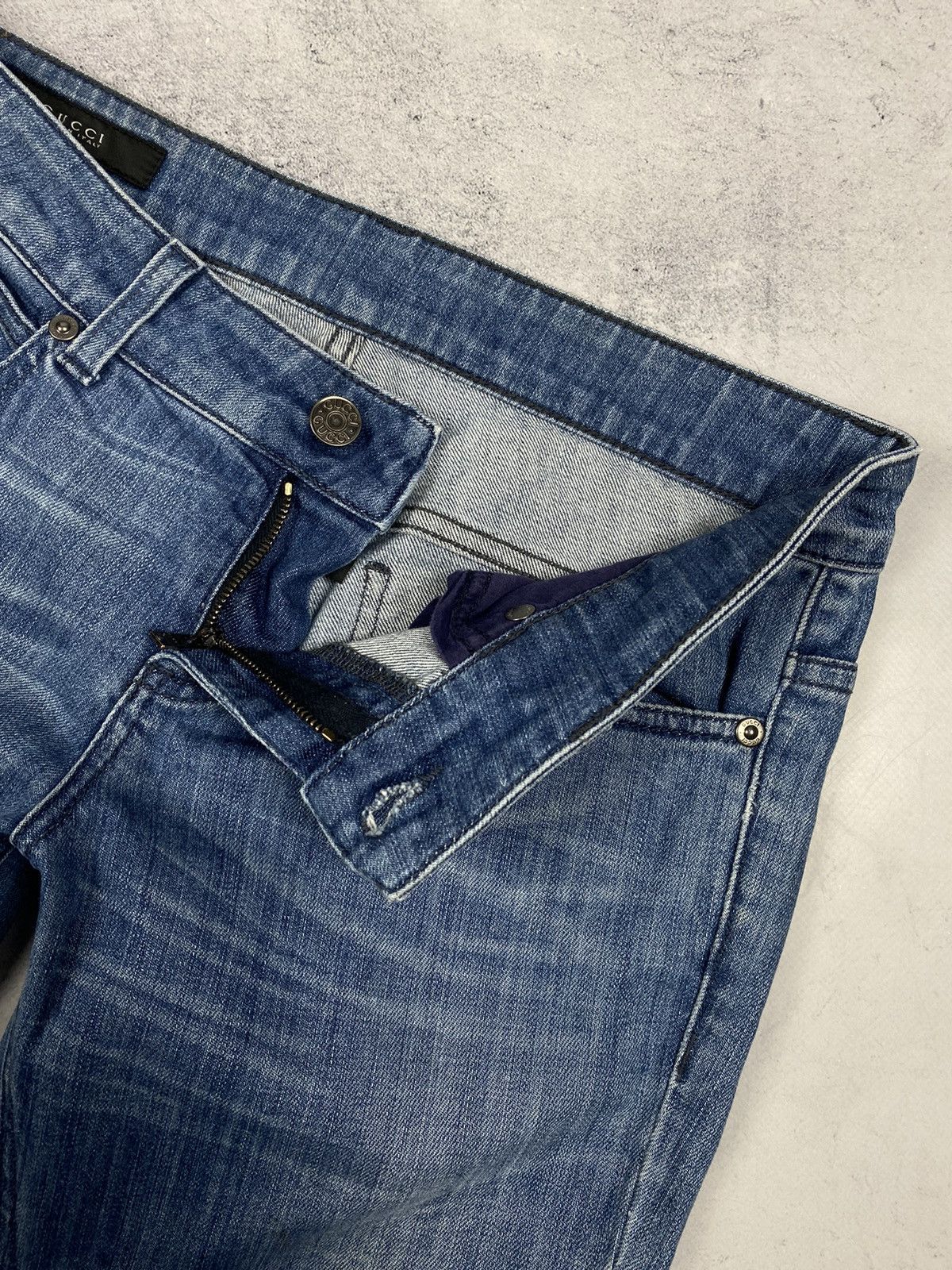 Gucci Gucci Boot Cut Blue Jeans Luxury Italy Designer Women Size 26" / US 2 / IT 38 - 16 Thumbnail