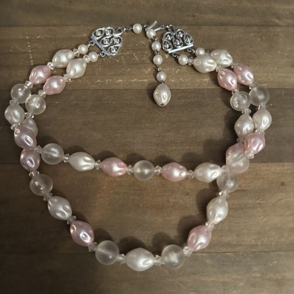Vintage Vintage frosted pastel layered bead necklace Size ONE SIZE - 2 Thumbnail
