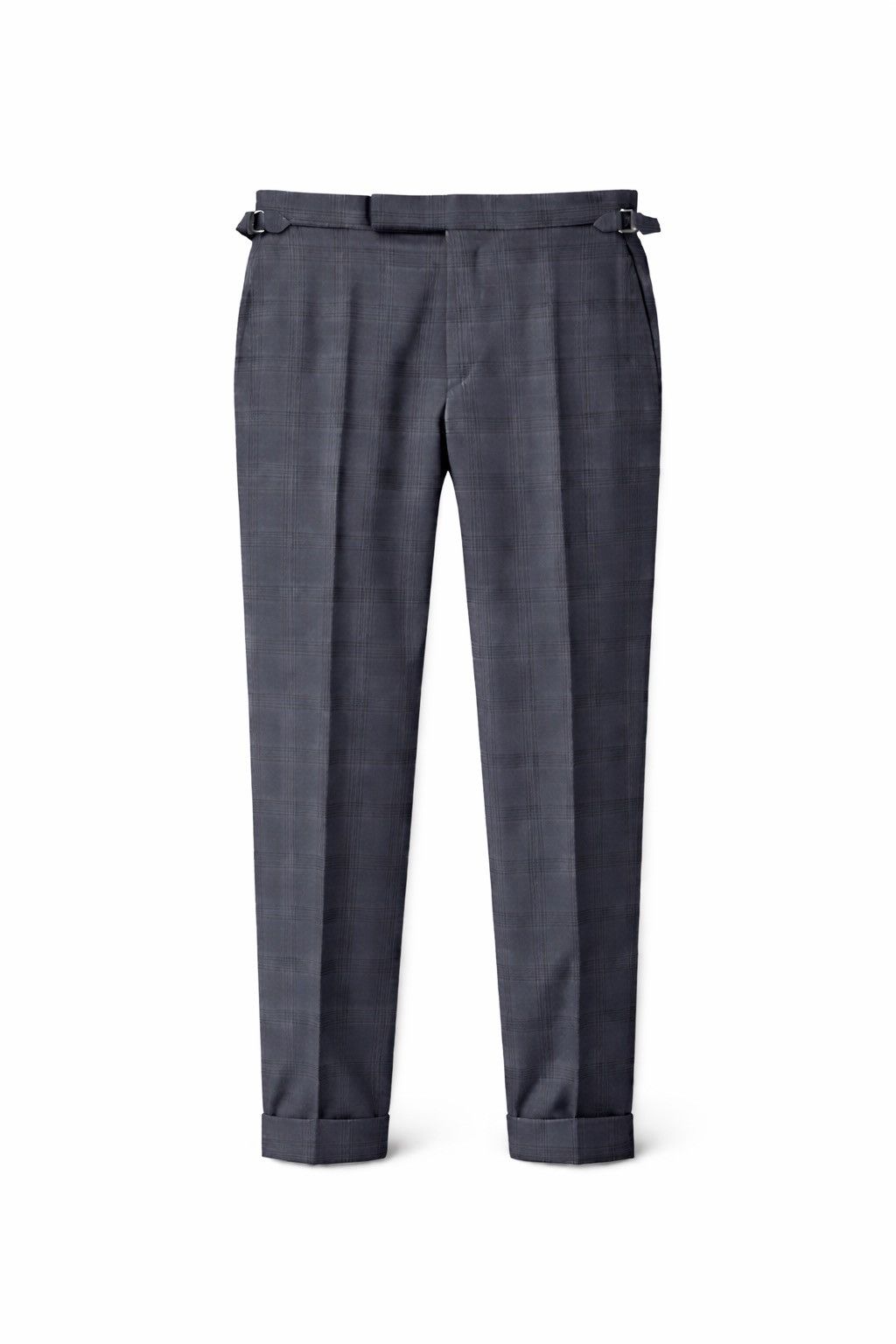 Tom Ford Tom Ford Navy Check Wool Trousers Side Adjusters 50R Size 50R - 5 Thumbnail