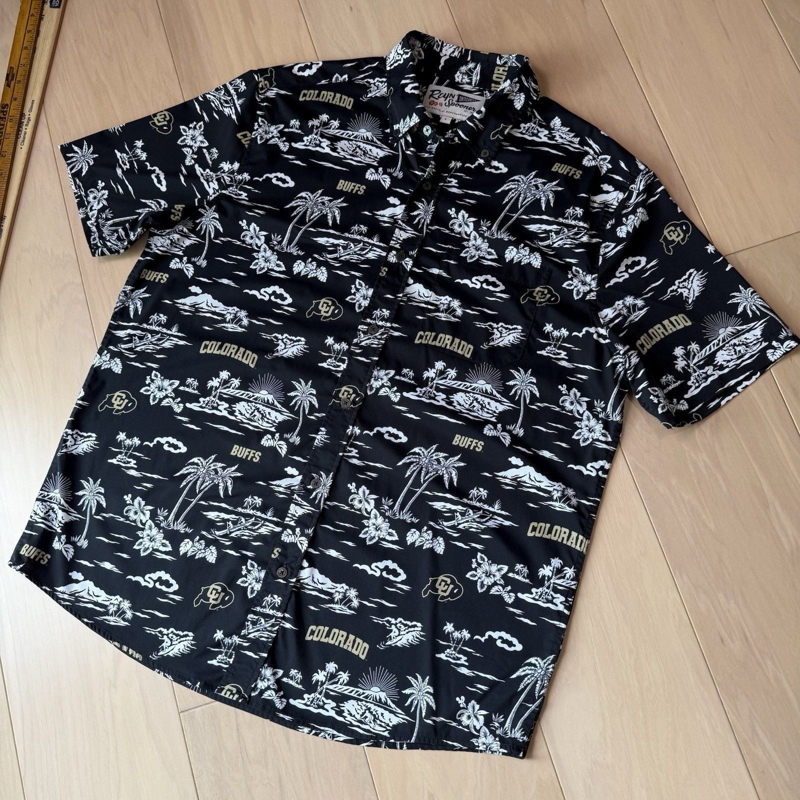 Reyn Spooner Reyn Spooner Colorado Buffaloes Shirt L Black Short Sleeve Size US L / EU 52-54 / 3 - 8 Thumbnail