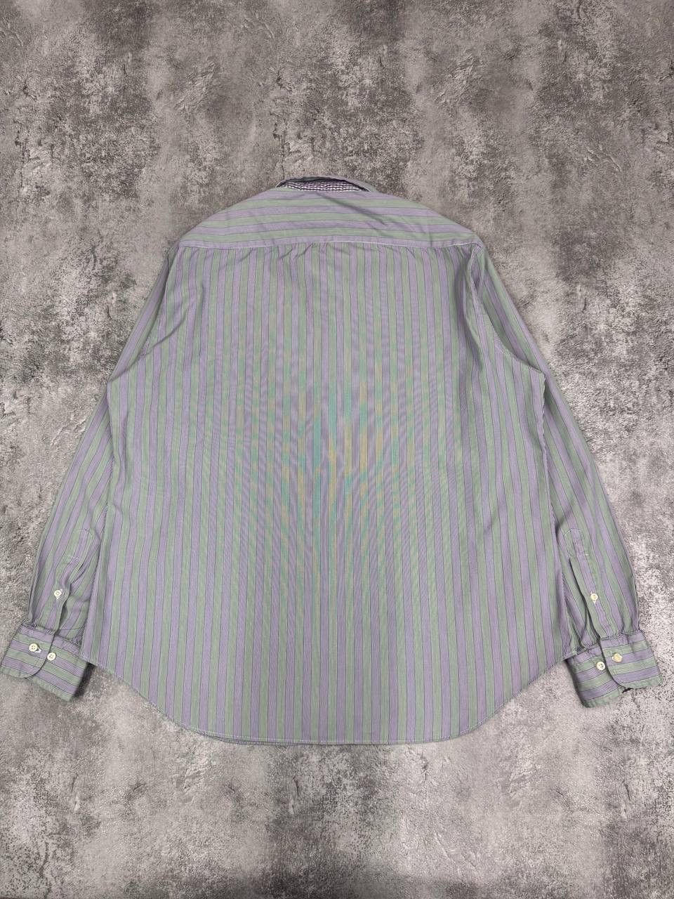 Burberry Burberry London Striped Shirt Green Purple Size S Size US S / EU 44-46 / 1 - 6 Thumbnail