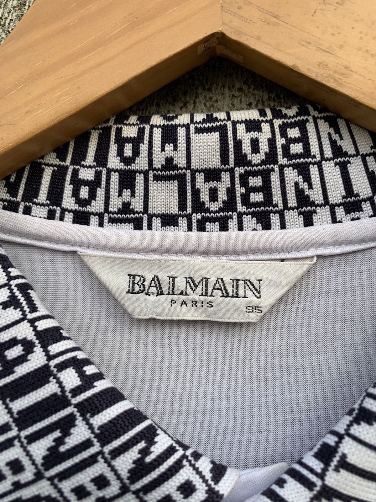 Balmain Balmain spell out collared polo shirt Size US M / EU 48-50 / 2 - 10 Thumbnail