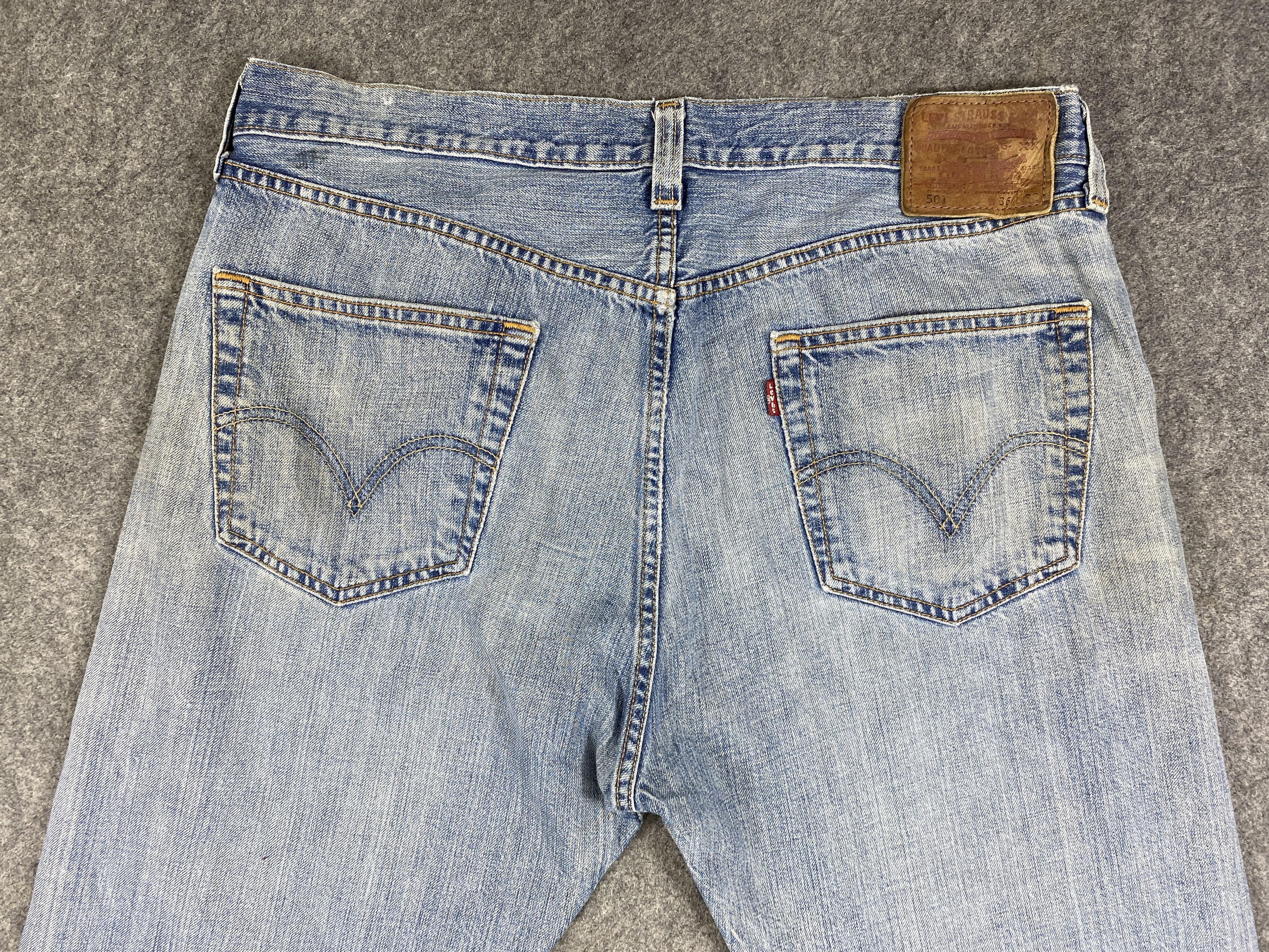 Japanese Brand Distressed Blue Vintage Levi's 501 36x32.5 Denim -JN2359 Size US 36 / EU 52 - 4 Thumbnail