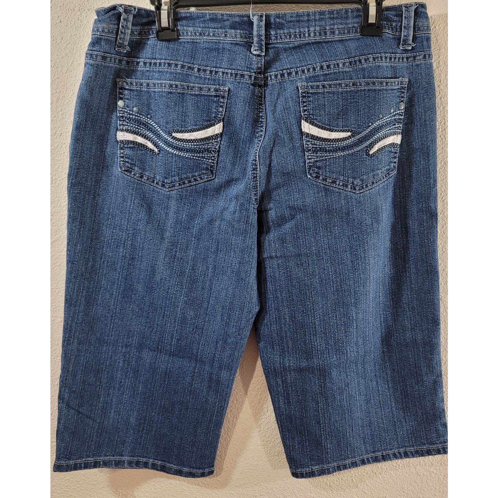 Other Baccini Blue Bermuda Denim Flat Front Shorts 12 Lightweight Size 34" / US 12 / IT 48 - 2 Thumbnail