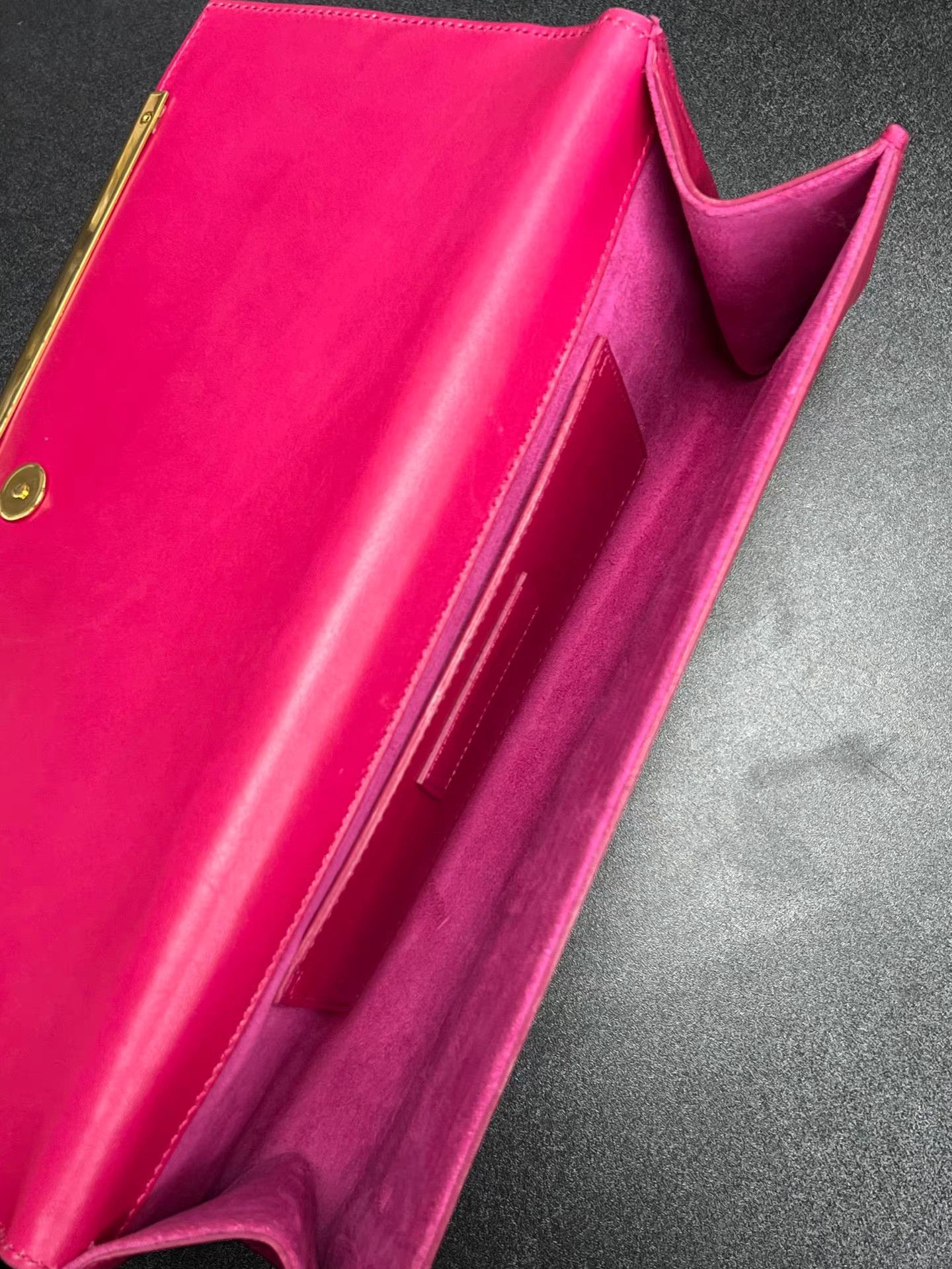 Saint Laurent Paris YSL Saint Laurent Magenta Flap Clutch K15 Size ONE SIZE - 5 Thumbnail