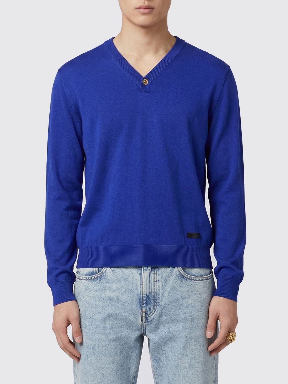 Versace Versace Sweater Men Blue Size US L / EU 52-54 / 3 - 1 Thumbnail