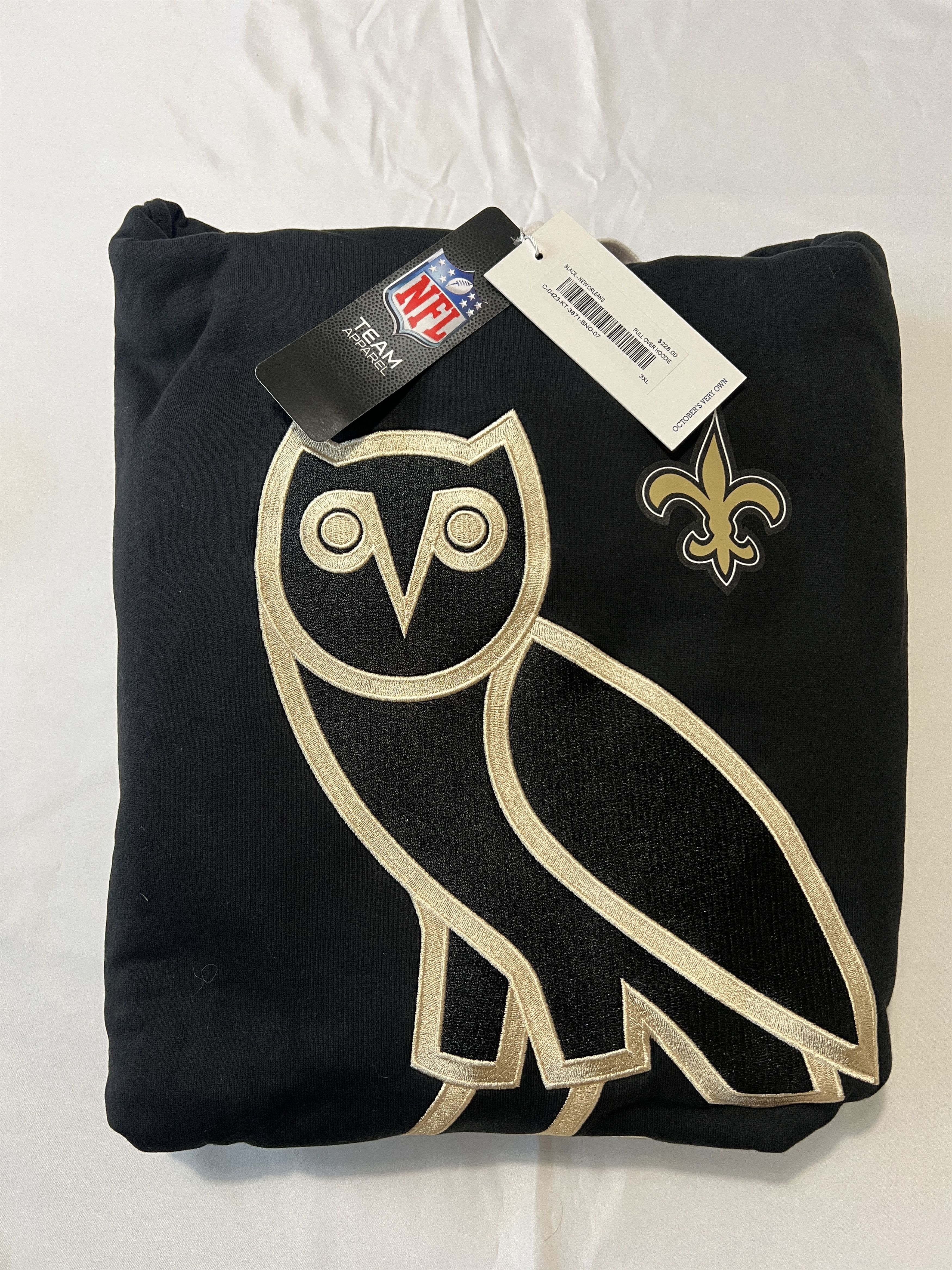 Drake OVO x NFL NEW ORLEANS SAINTS OG OWL HOODIE XXXL Size US XXL / EU 58 / 5 - 1 Thumbnail