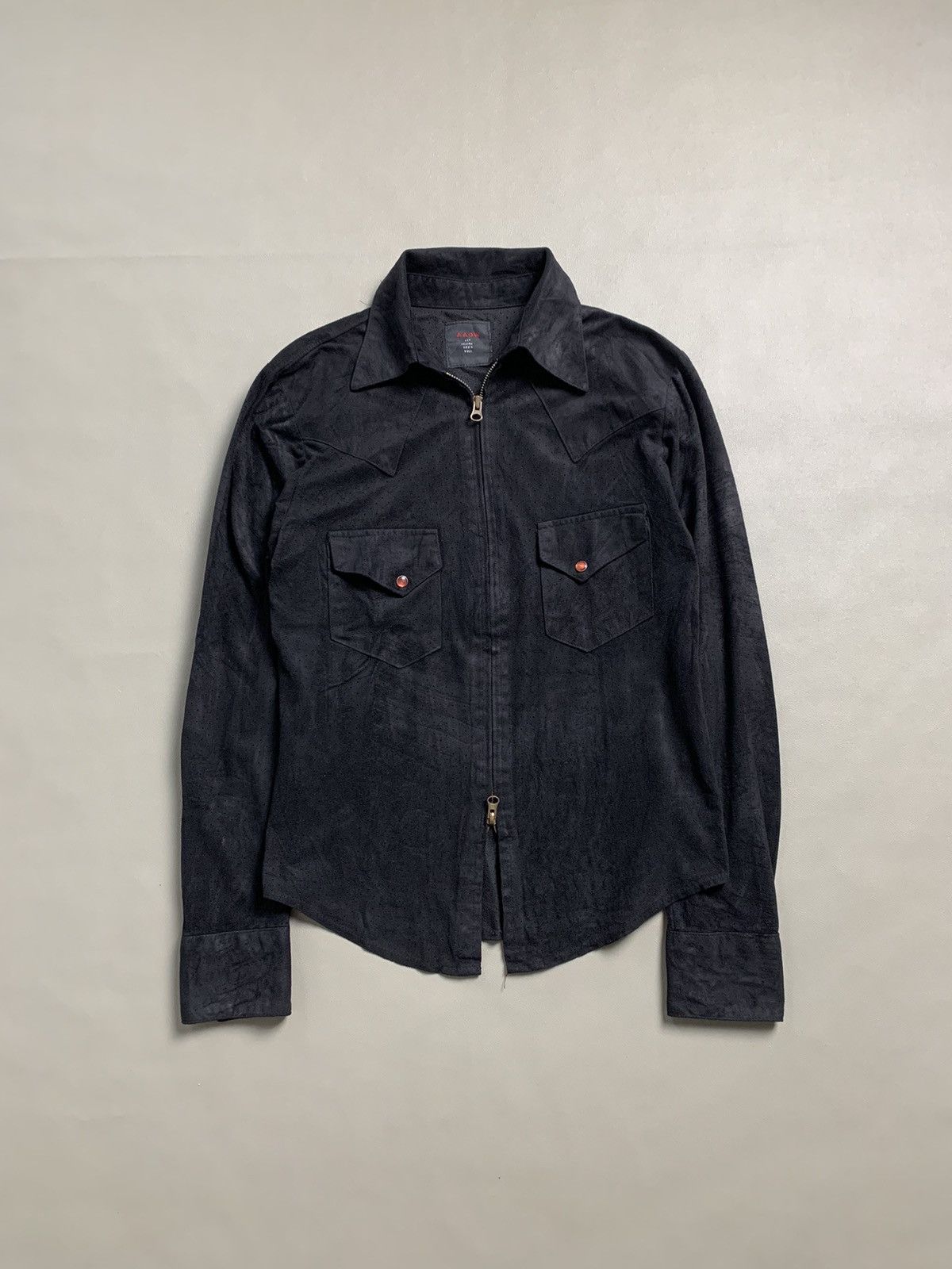 Issey Miyake × Japanese Brand × Yohji Yamamoto AAOW Western Velvet Zip Shirt Size US M / EU 48-50 / 2 - 1 Thumbnail