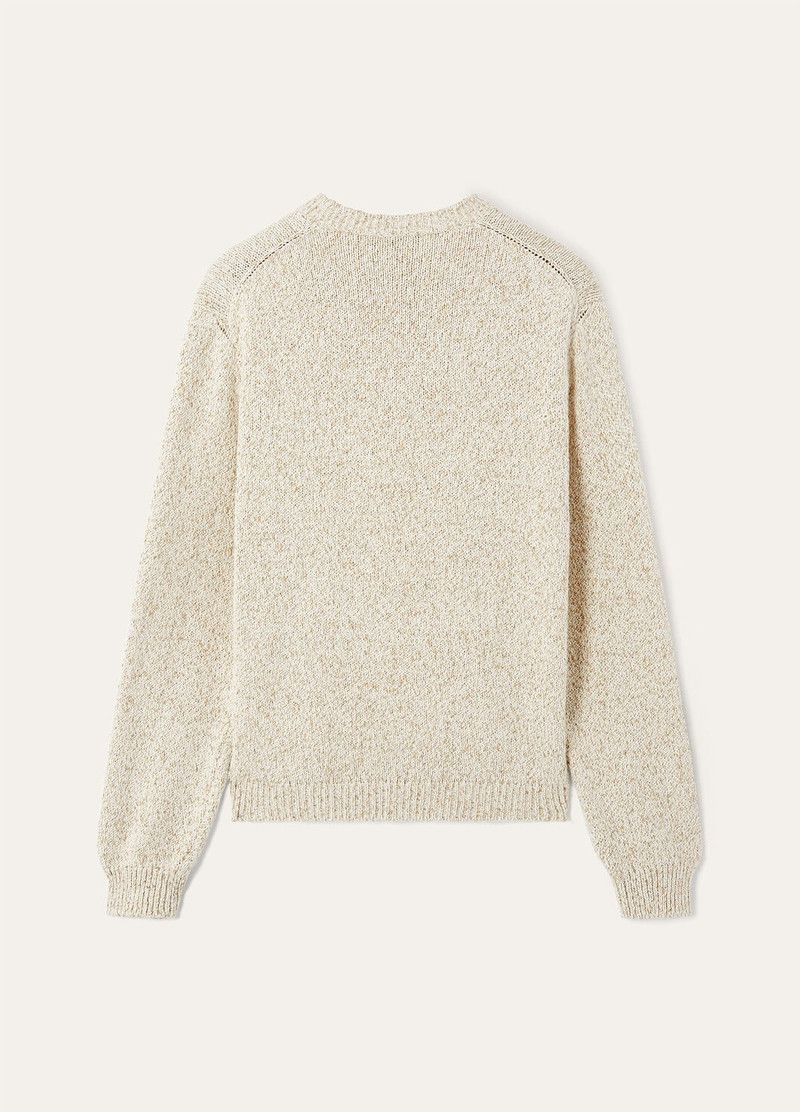 Loro Piana o1w1db10126 FA09905 Meina Crewneck Sweater in Ivory Size US M / EU 48-50 / 2 - 4 Thumbnail