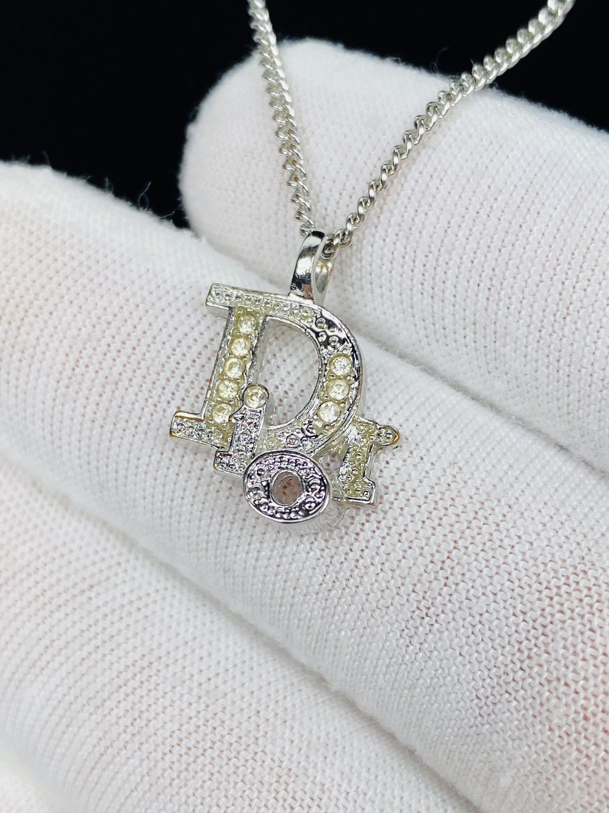 Dior Dior Encrusted Logo Necklace Size ONE SIZE - 3 Thumbnail