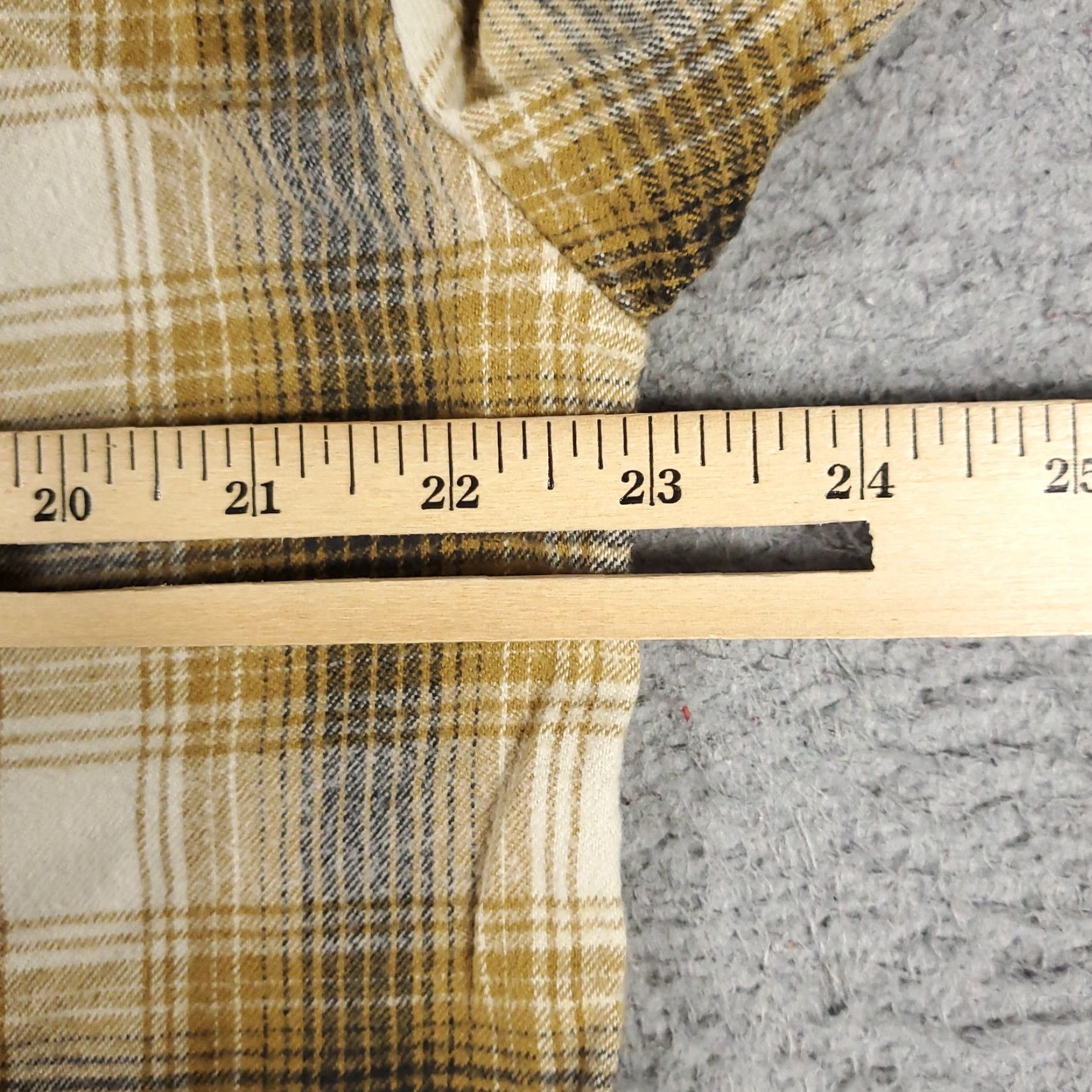 Abercrombie & Fitch Abercrombie & Fitch Shirt Mens Medium Yellow Beige Plaid Button Up Long Sleeve Size US M / EU 48-50 / 2 - 5 Thumbnail