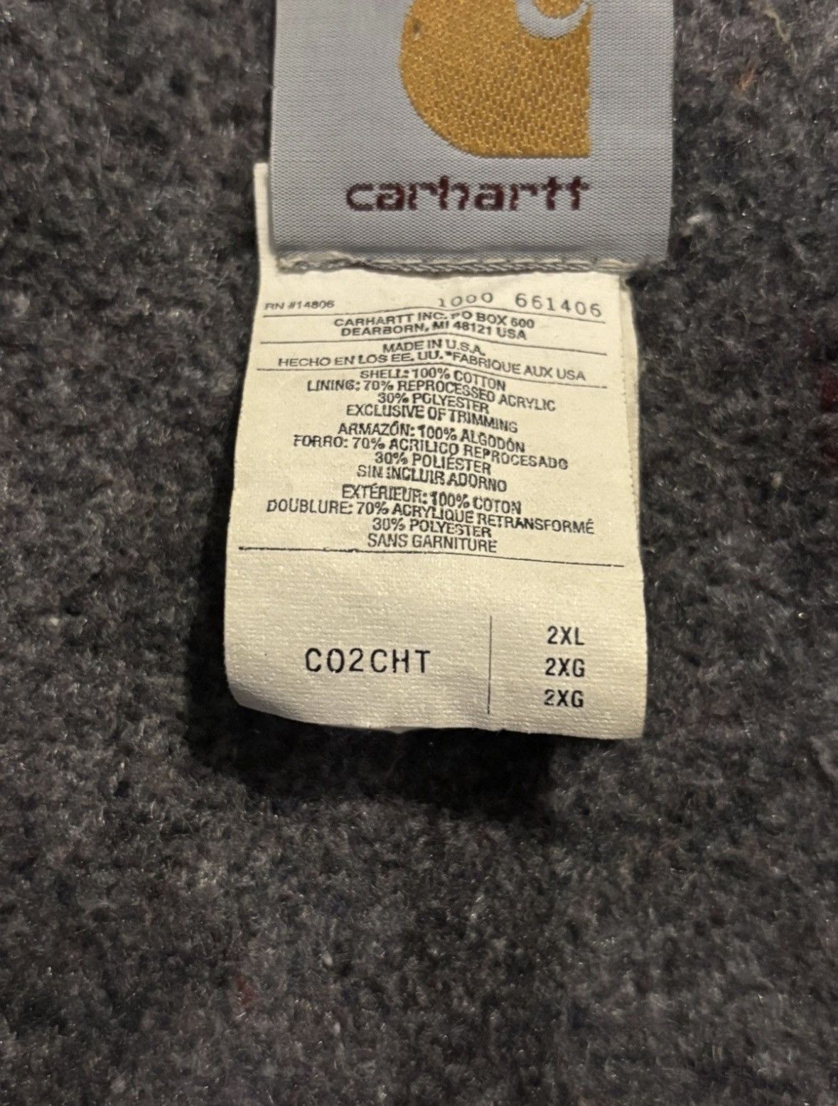 Carhartt Vintage 90s Carhartt Canvas Chore brown Work Jacket Size US XXL / EU 58 / 5 - 6 Thumbnail