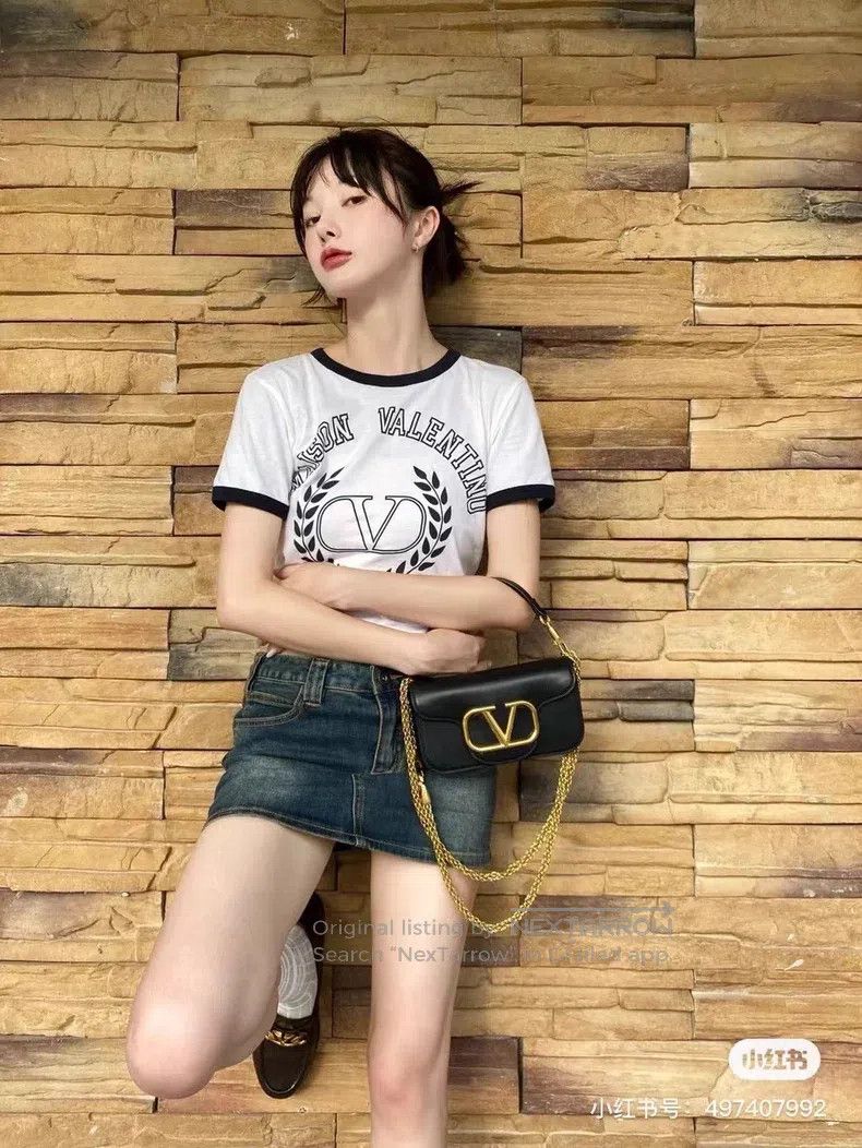 Valentino Valentino White letter-print T-shirt short-sleeved top Size L / US 10 / IT 46 - 7 Thumbnail