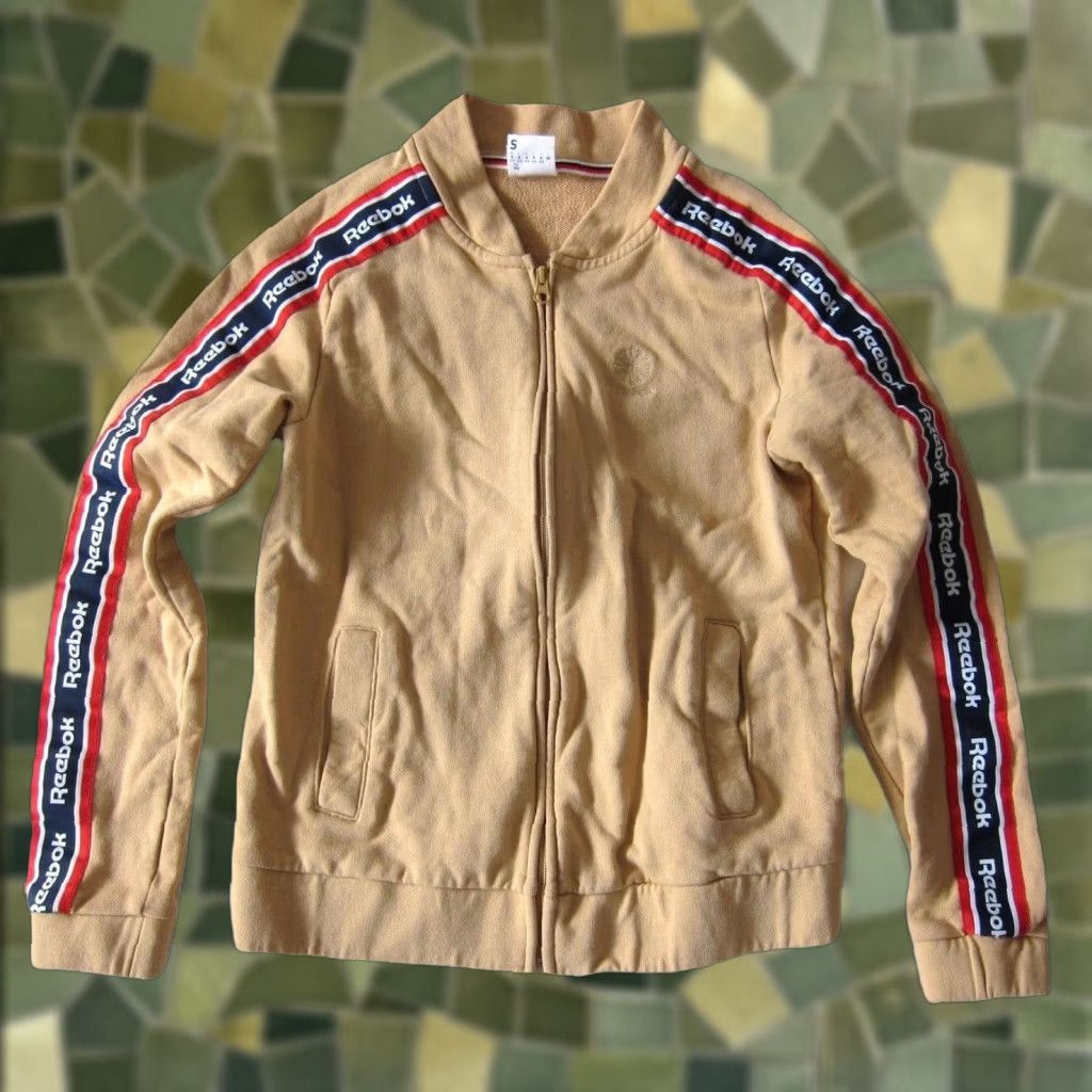 Reebok Vintage Reebok Track Jacket Women Small Full Zip 100% Cotton Brown Pocket Jacket Size S / US 4 / IT 40 - 1 Thumbnail