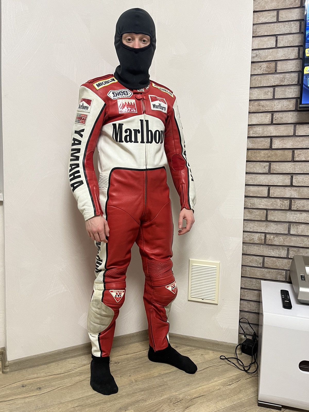 Marlboro × Yamaha Very Rare Marlboro Yamaha Leather Jacket Overalls Size US L / EU 52-54 / 3 - 4 Thumbnail