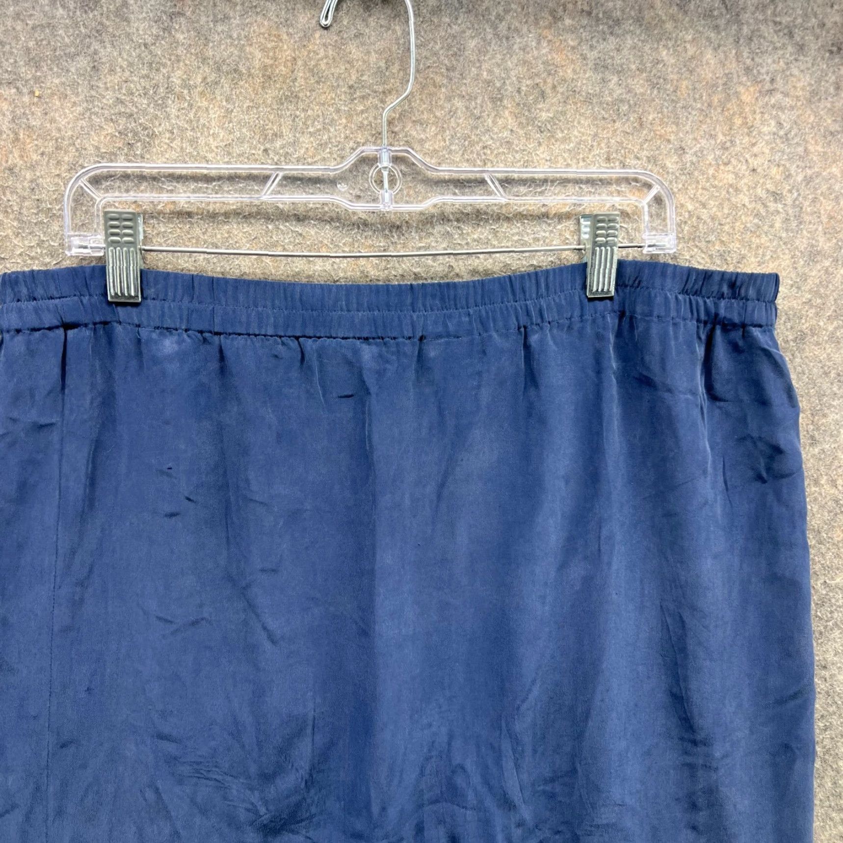 Eileen Fisher Eileen Fisher Skirt Women Medium Blue Navy Knee Length Silk Midi Pencil Straight Size 32" / US 10 / IT 46 - 3 Thumbnail