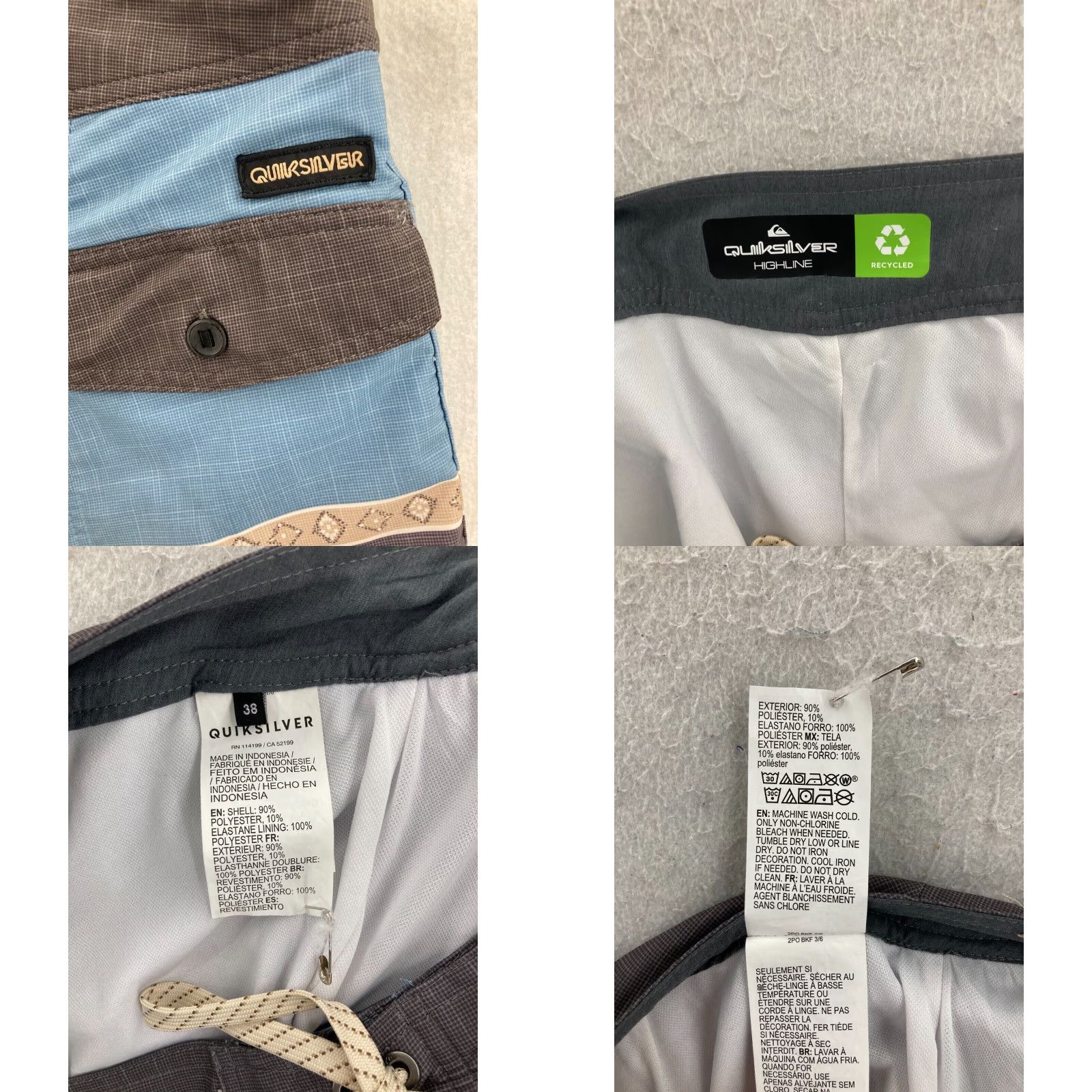 Quiksilver Quiksilver Shorts Mens 38 Highline Striped Board Shorts Swim Suit Surfing Size US 38 / EU 54 - 8 Thumbnail