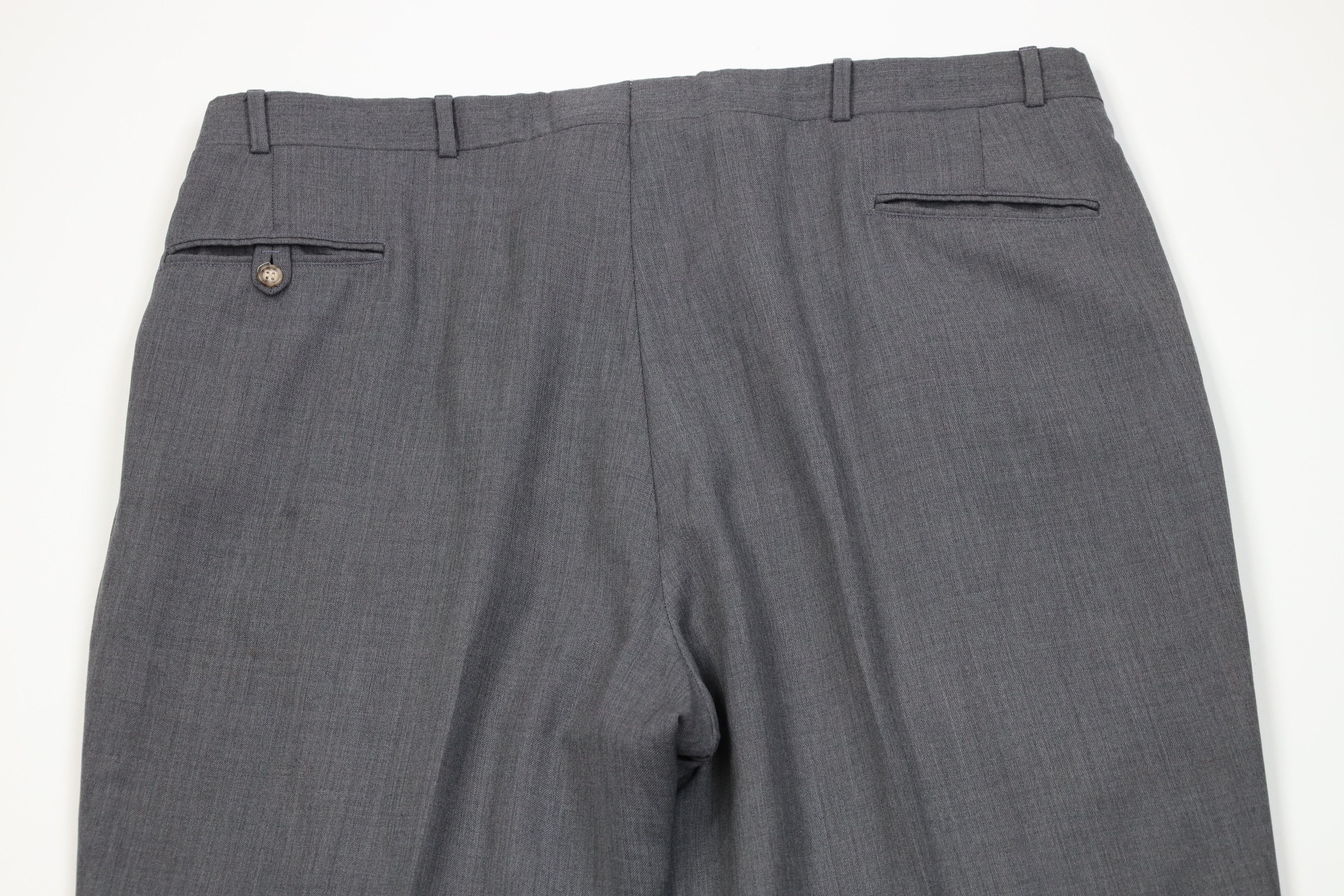 Lands' End Vintage 80s Lands End Knit Wide Leg Chino Pants Gray USA Size US 40 / EU 56 - 12 Thumbnail
