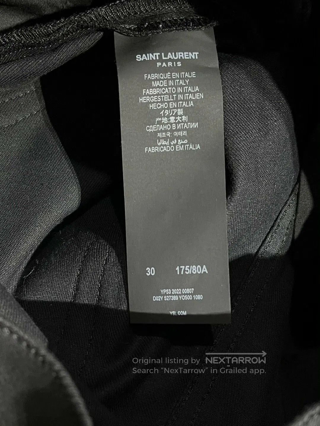 Saint Laurent Paris SAINT LAURENT Black Cotton Jeans. Size US 34 / EU 50 - 8 Thumbnail