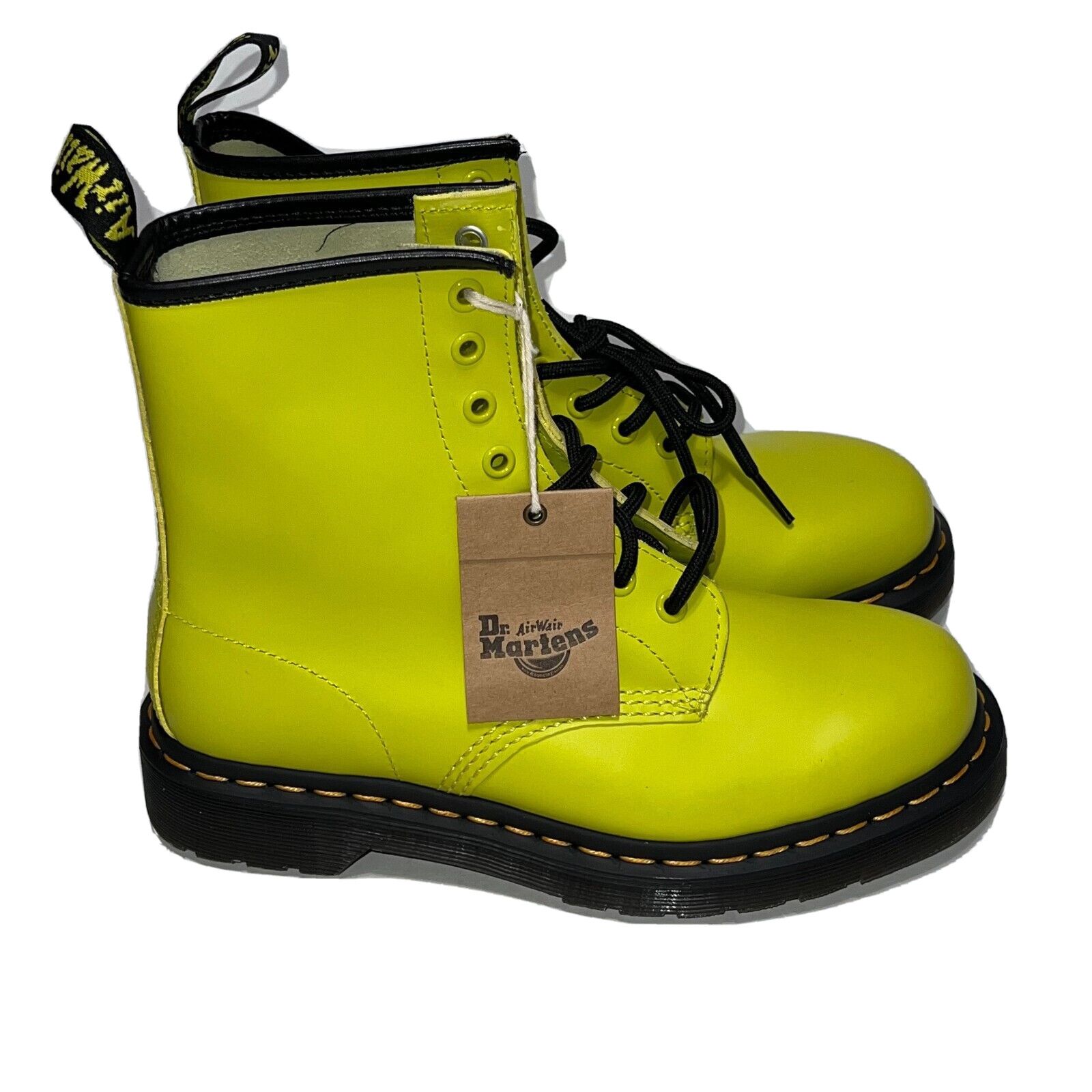 Dr. Martens Dr Martens 1460 8 Eye Combat Boots Yellow Women's Size 7 Size US 7 / IT 37 - 3 Thumbnail