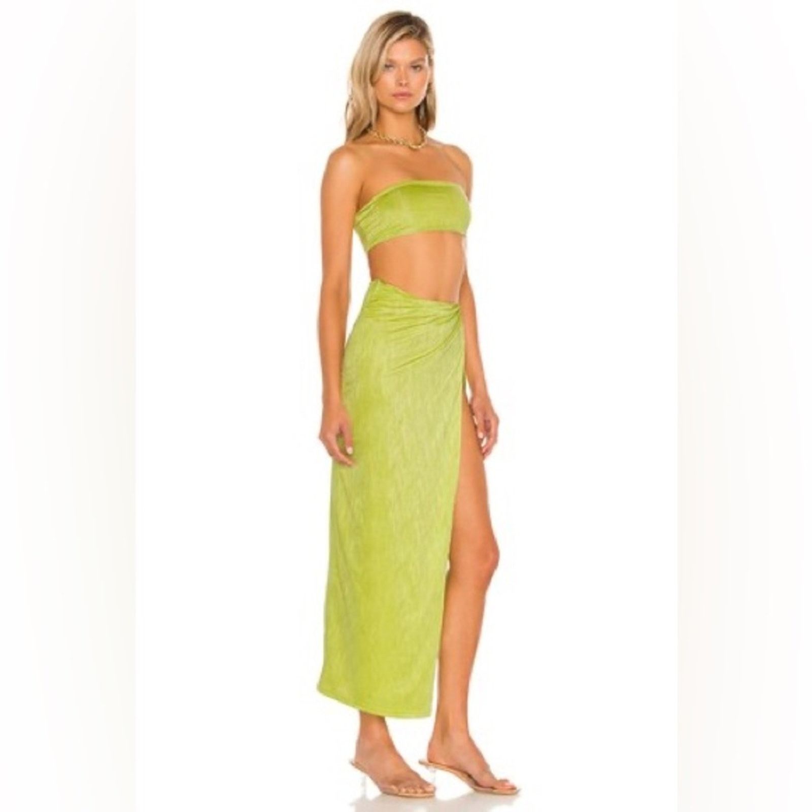 superdown Superdown Karolyna Maxi Green Skirt XS Size 25" / US 0 / IT 36 - 3 Thumbnail