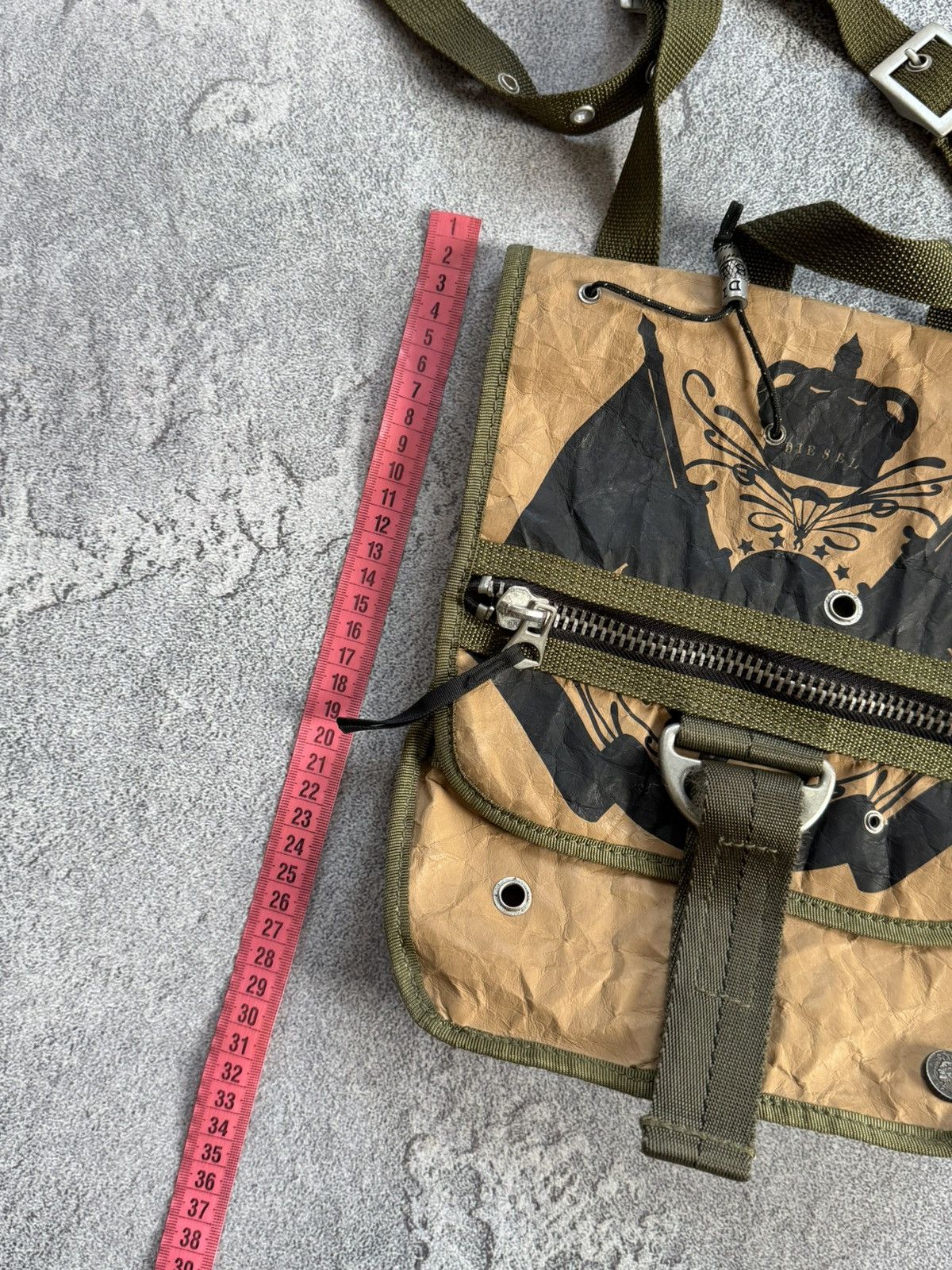 Diesel Y2K cargo military crossbody shoulder bag tactical