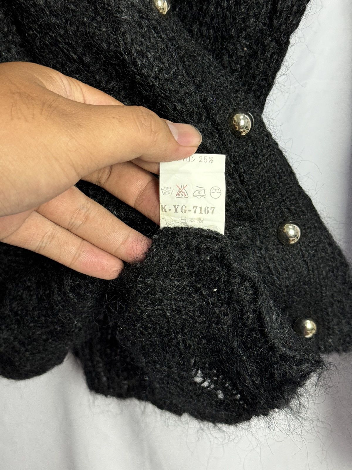 If Six Was Nine × Japanese Brand Mohair Cable Grunge Bukky Aki Cardigan Kurt Cobain Style Size US M / EU 48-50 / 2 - 9 Thumbnail