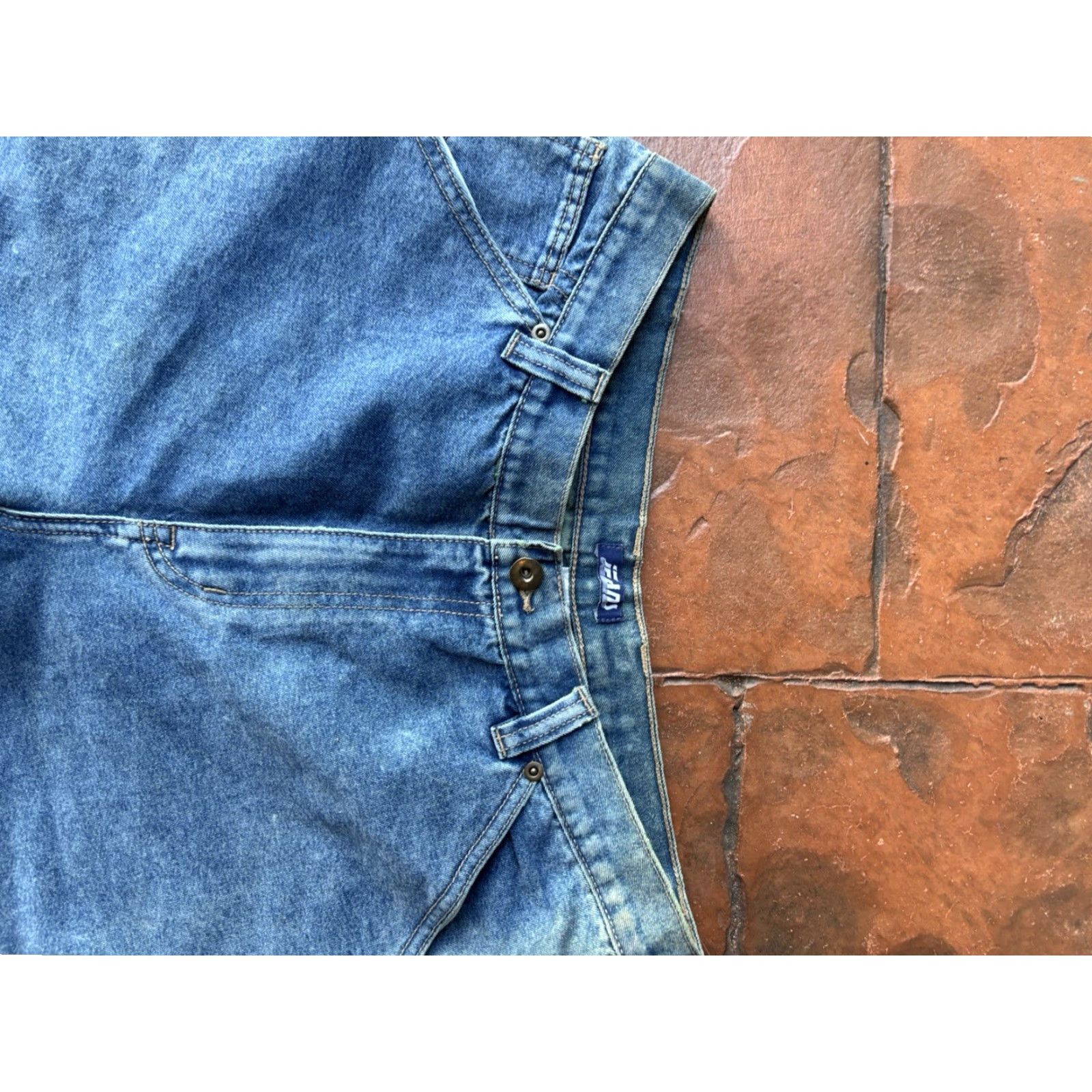 AG Jeans VINTAGE Jeans Baggy Jeans Shorts Jorts Carpenter Y2K 34 Mens Blue Womens? Size US 34 / EU 50 - 4 Thumbnail