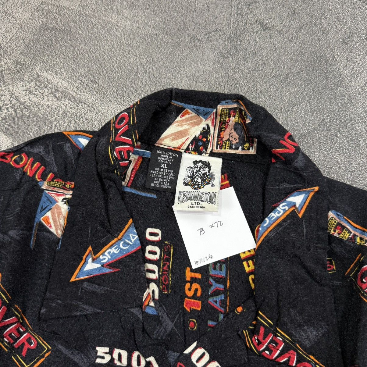Kennington Ltd. Vintage KENNINGTON Ltd. Rayon hawaiian S/S pinball Size US XXL / EU 58 / 5 - 6 Thumbnail