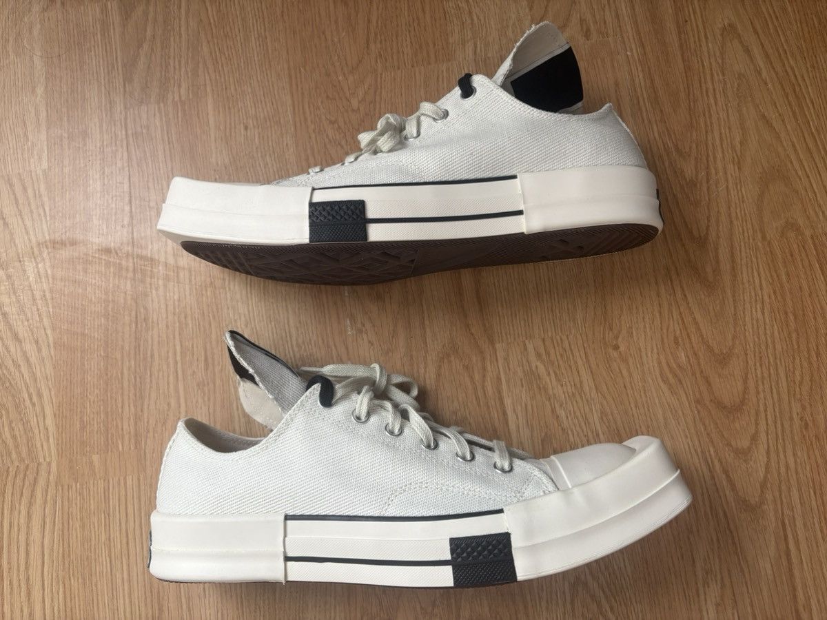 Converse × Rick Owens Drkshdw Converse Rick Owens Drkshdw Turbodrk Chuck Taylor 70 White Size US 8.5 / IT 38.5 - 2 Thumbnail