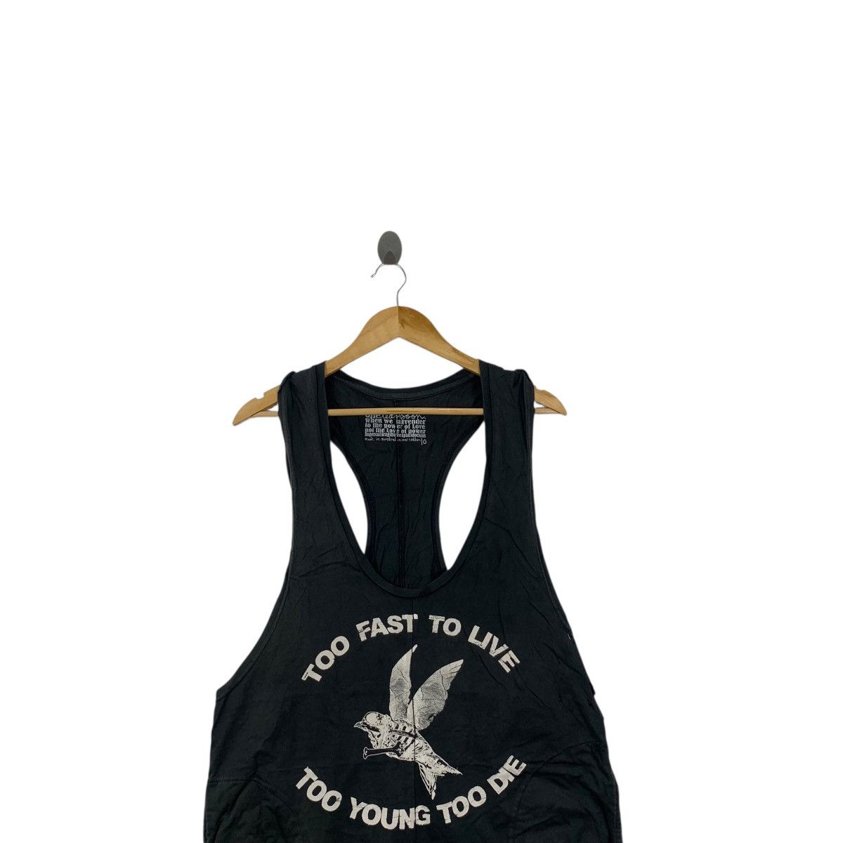 Vintage Vintage TOO FAST TO LIVE Young Too Die Punk Tank Top Tee Size S / US 4 / IT 40 - 2 Thumbnail