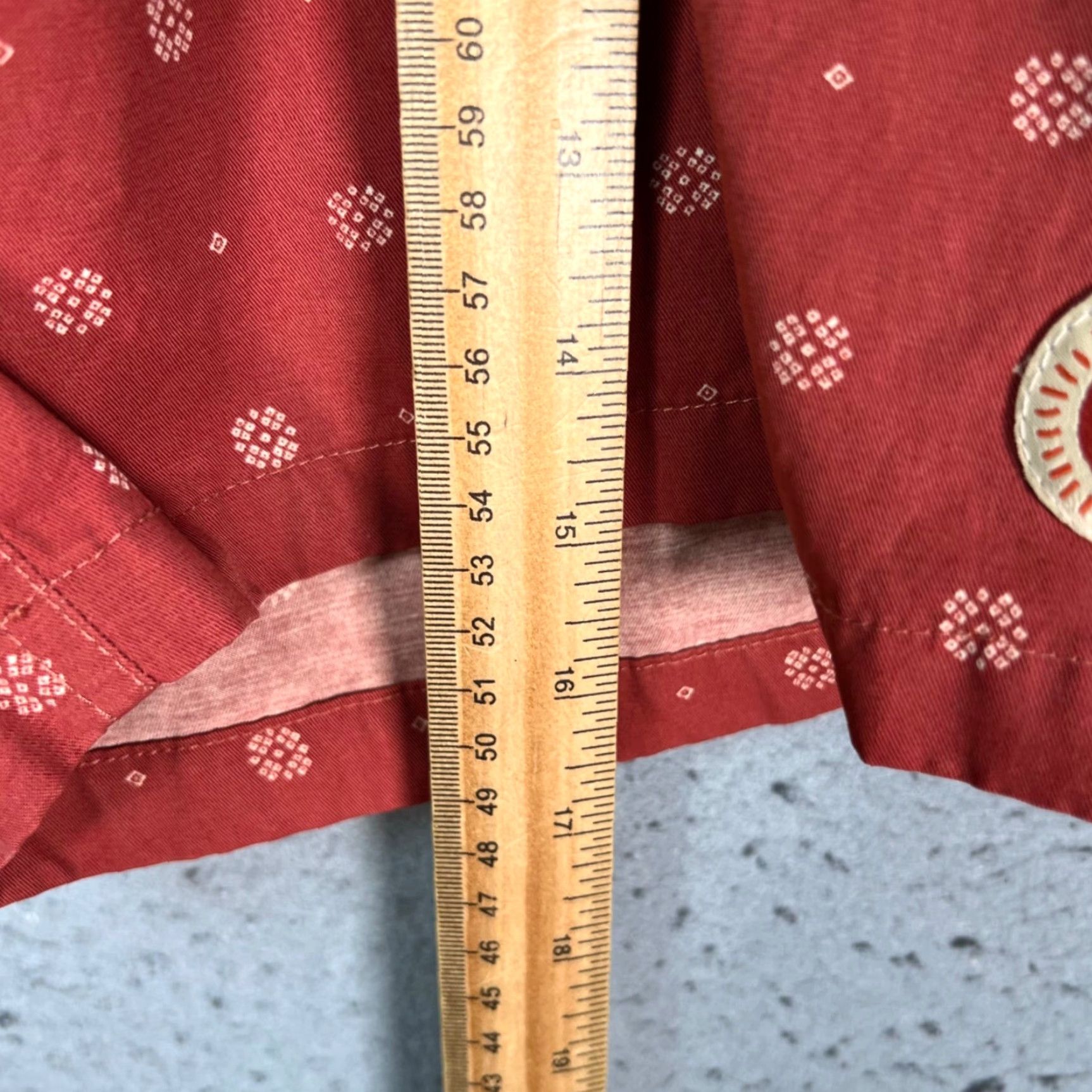 Vintage Mollusk Womens Large Red Elastic Waist Shorts Bermuda Cotton Blend Floral Pattern Size 36" / US 14 / IT 50 - 7 Thumbnail