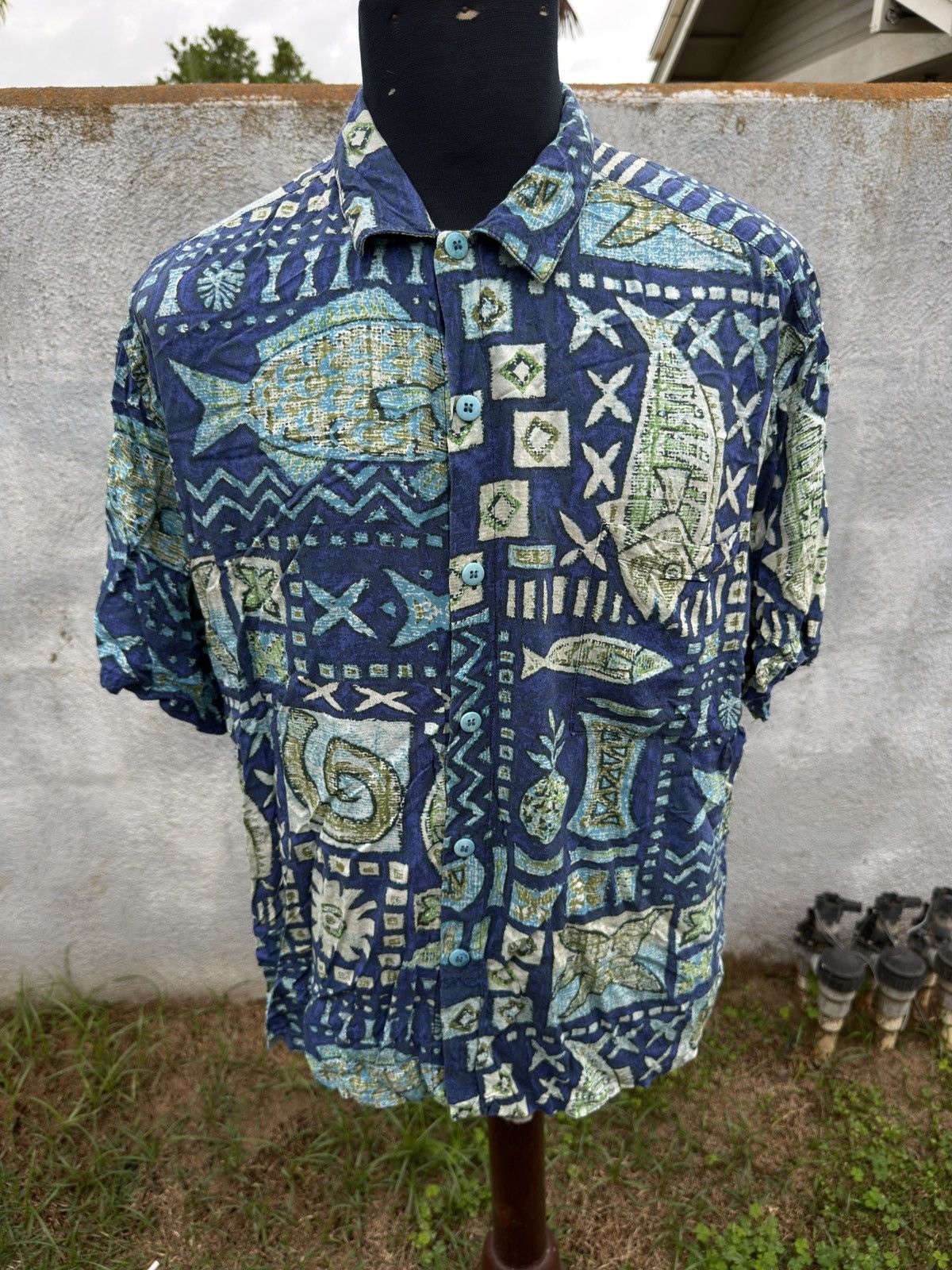 Jams World PreOwned Jams World Hawaiian Print Blue/Green Men's Large Size US L / EU 52-54 / 3 - 1 Thumbnail