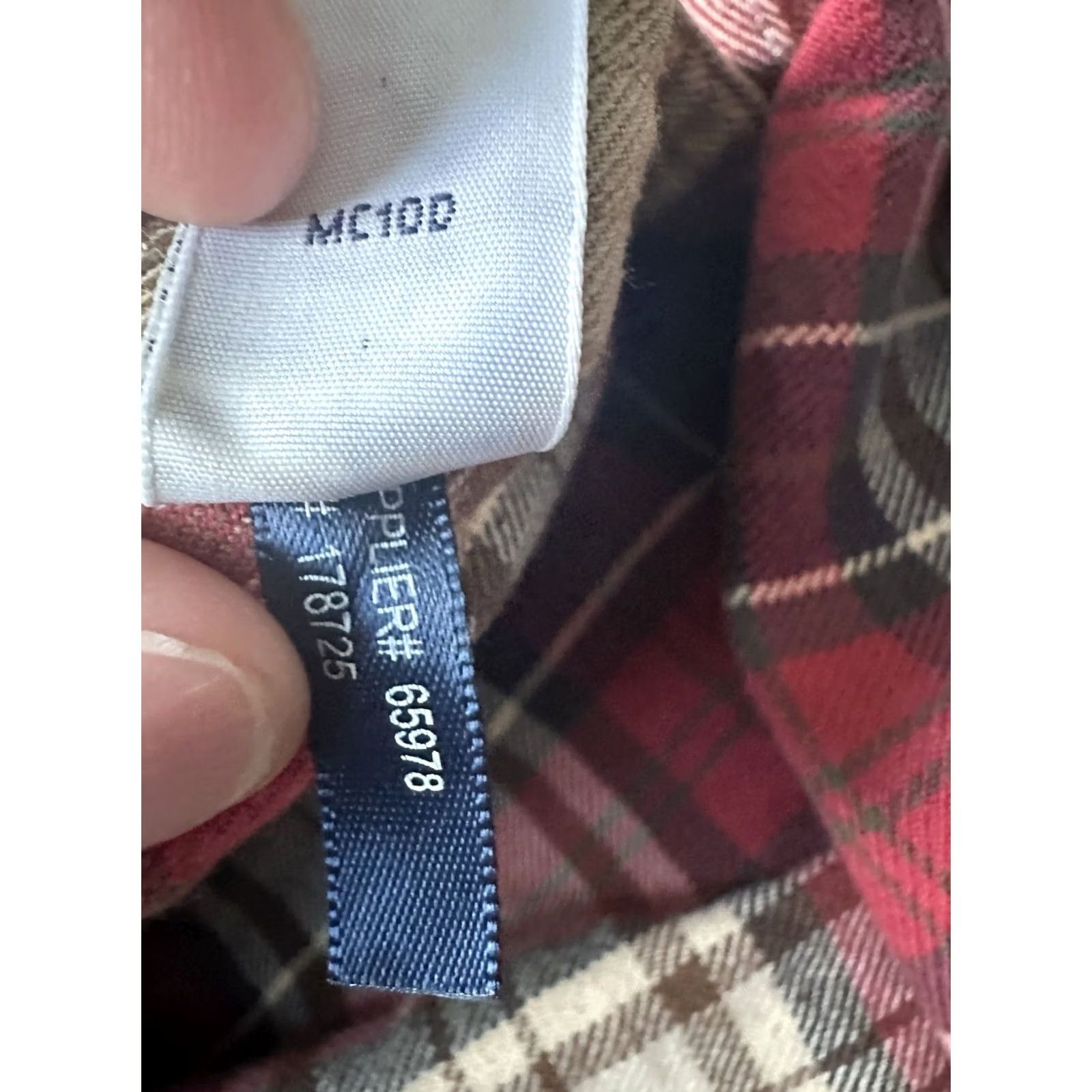 Polo Ralph Lauren VINTAGE 90s Polo Ralph Lauren Shirt Men Large Red Plaid Flannel Button Up Hoodie Size US L / EU 52-54 / 3 - 7 Thumbnail