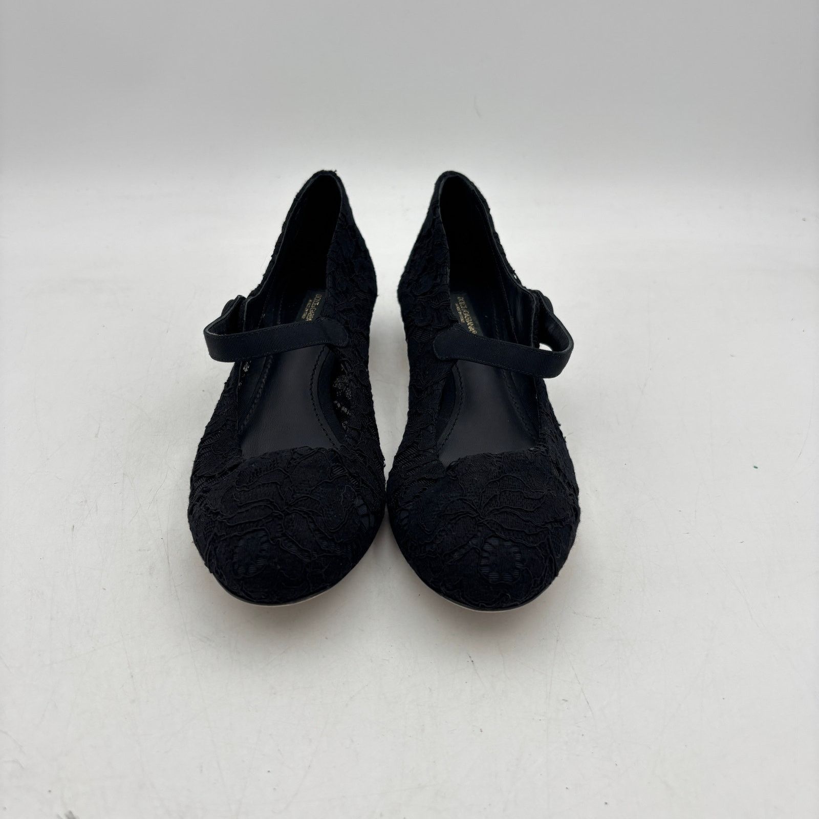 Dolce & Gabbana Dolce & Gabbana Taormina Lace Mary Jane Pumps Heels 37.5 Size US 7.5 / IT 37.5 - 2 Thumbnail