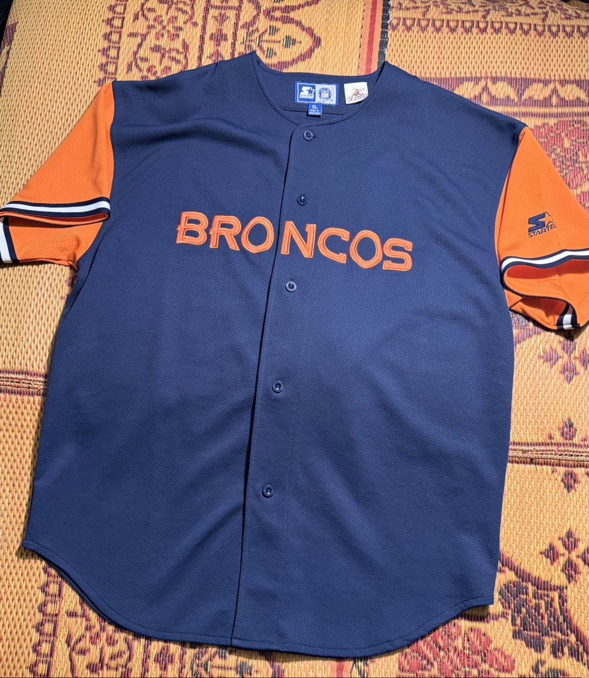 Starter Vintage Starter Denver Broncos John Elway Baseball Jersey Size US XL / EU 56 / 4 - 1 Thumbnail