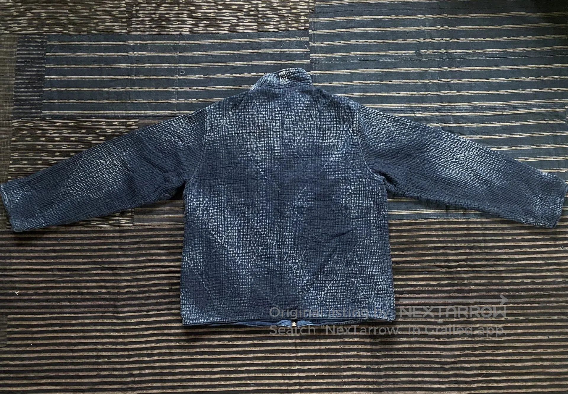 Porter Classic indigo sashiko light zip up outdoor jacket. Size US M / EU 48-50 / 2 - 7 Thumbnail